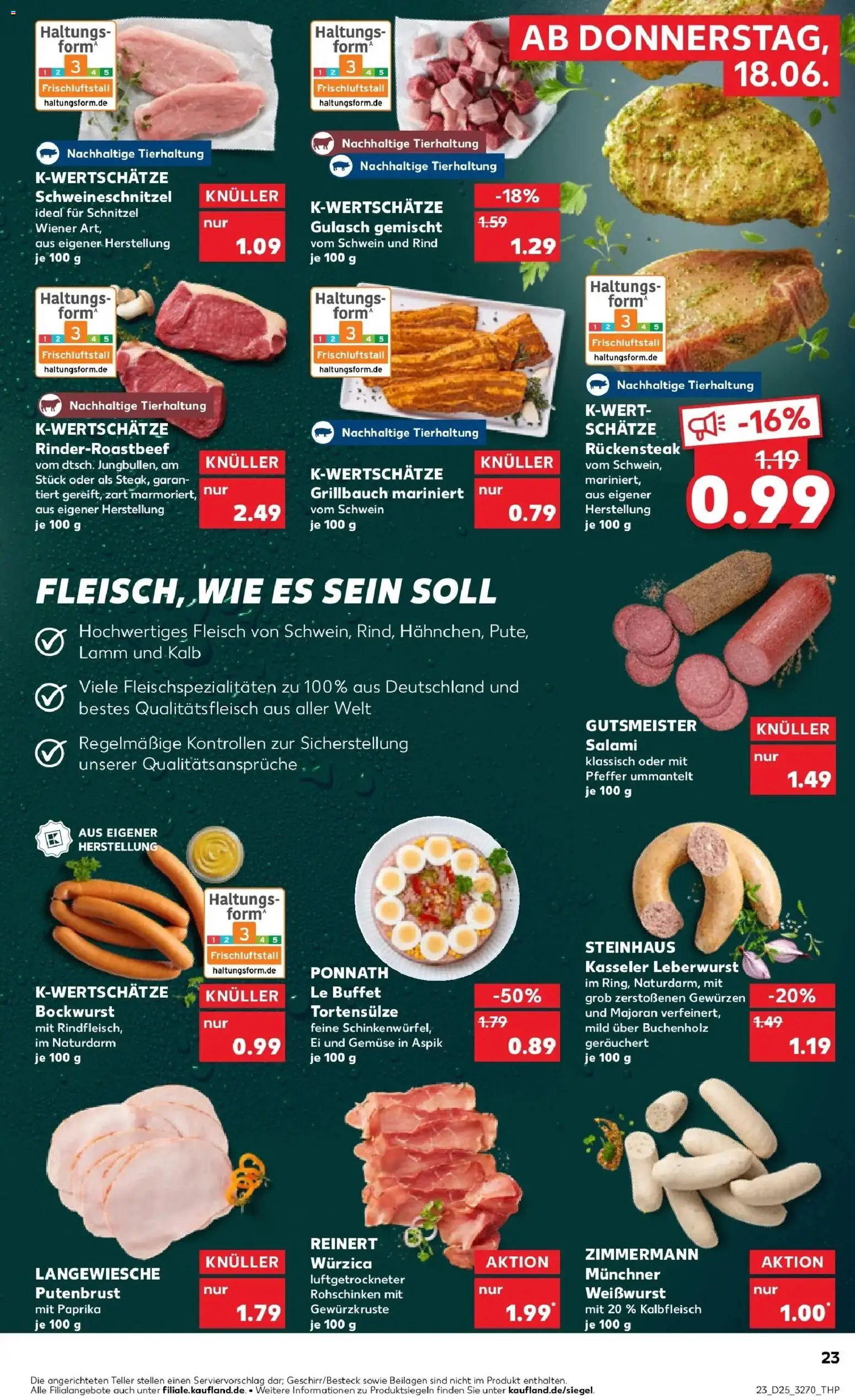 Kaufland Prospekt Löbau – gültig ab 15.06.2026 | Seite: 32 | Produkte: Gemüse, Gulasch, Salami, Fleisch