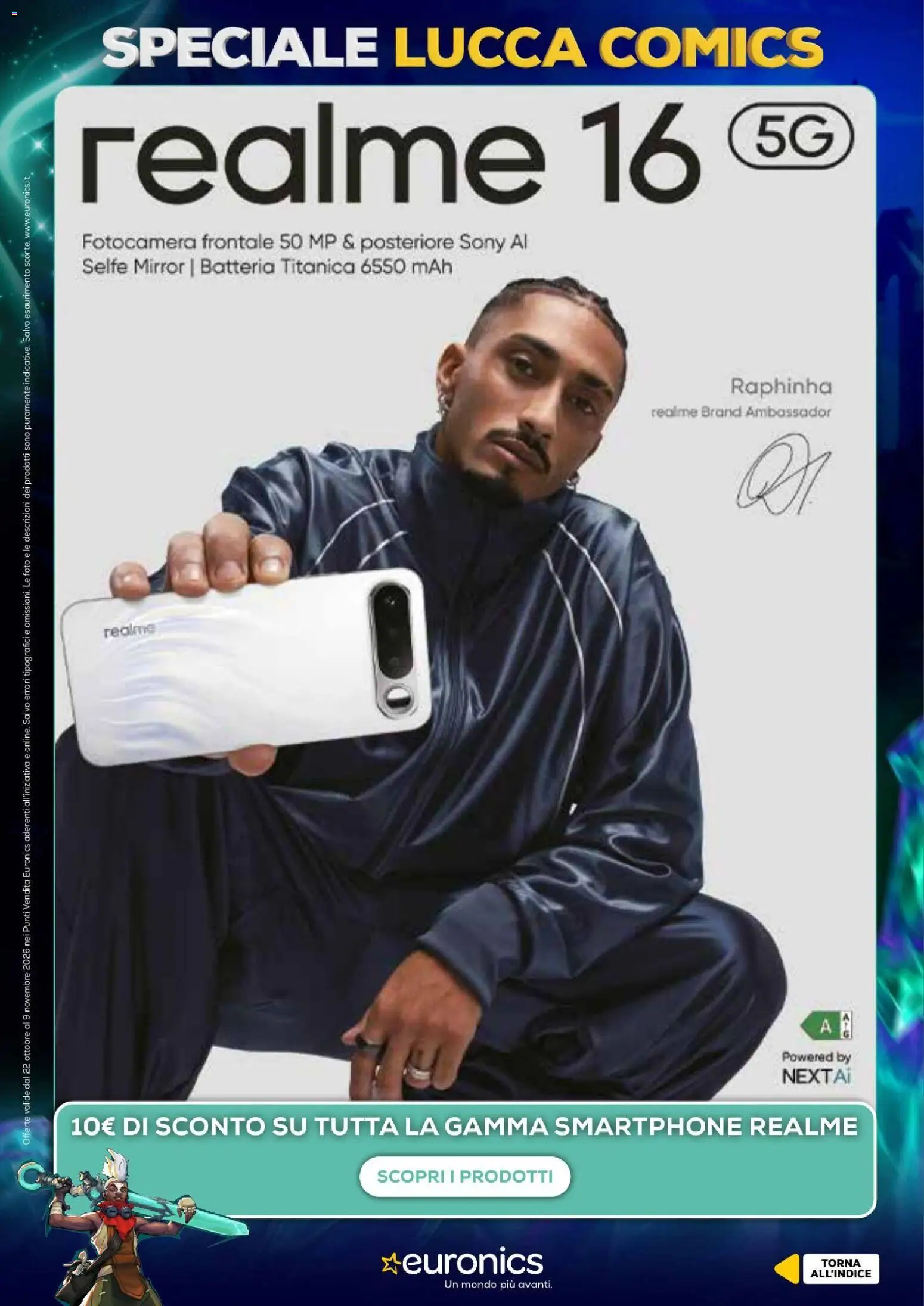 Volantino Euronics del 22/10/2026 | Pagina: 9 | Prodotti: Smartphone, Fotocamera, Batteria
