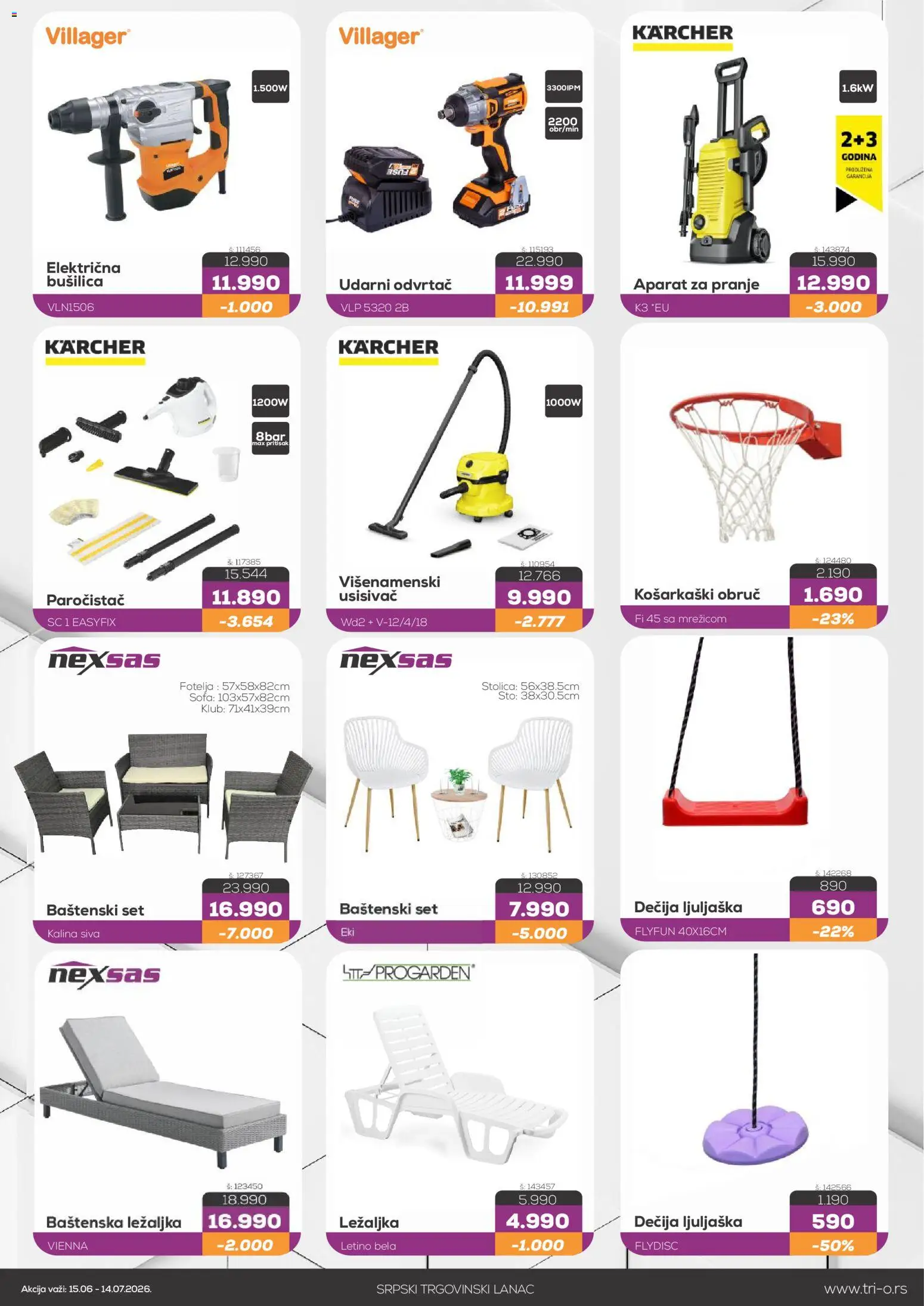 Tri O katalog - važi od 15.06.2026 | Strana: 2 | Proizvode: Sofa, Fotelja, Stolica, Bušilica