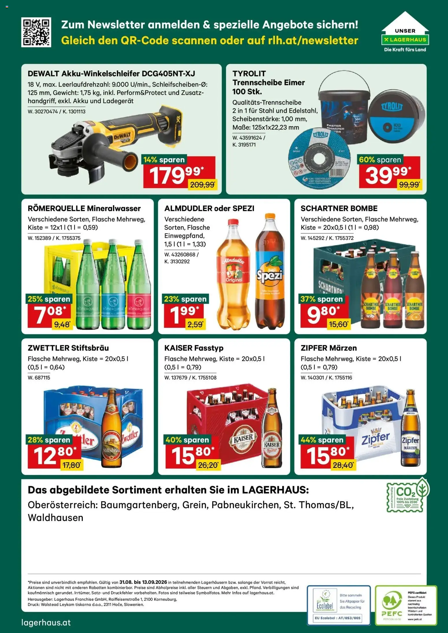 Lagerhaus - Wochen Angebote gültig ab 31.08.2026 | Seite: 12 | Produkte: Gewicht, Mineralwasser