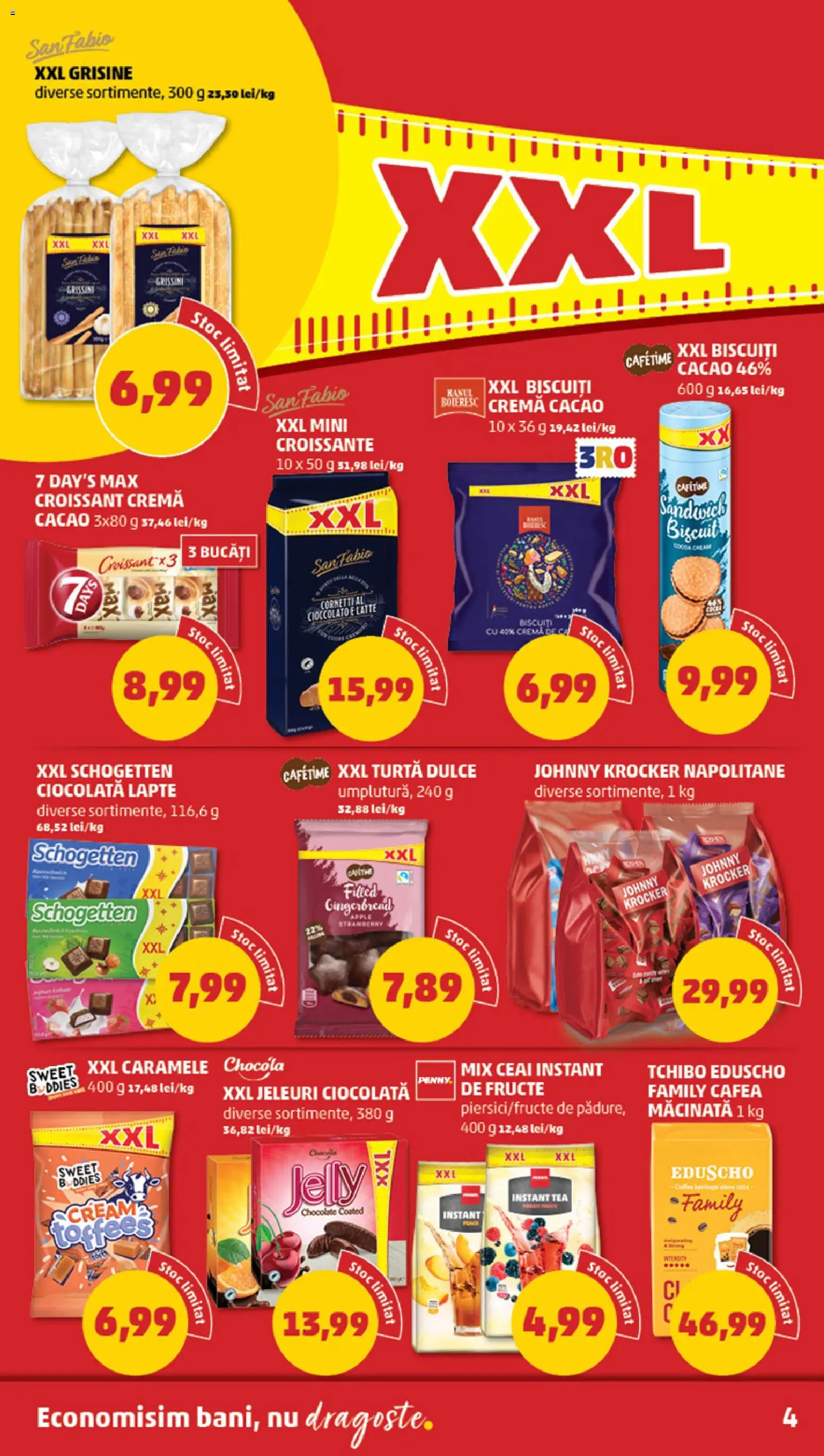 Noul catalog PENNY – valabil de la 13.05.2026 | Pagină: 4 | Produse: Napolitane, Ciocolată, Biscuiți, Turtă dulce