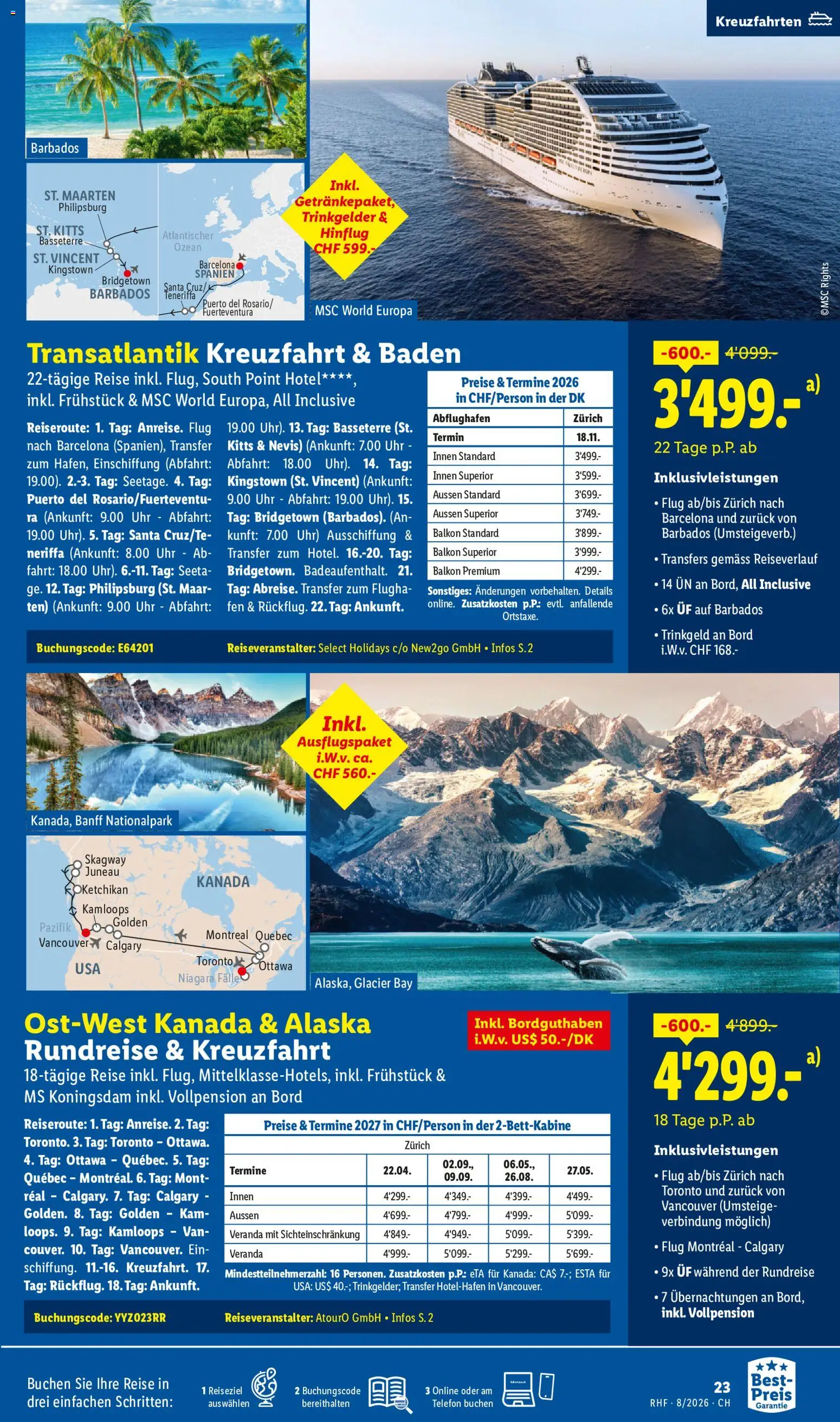 Lidl aktionen Reise-Highlights – gültig ab 29.07.2026 | Seite: 23 | Produkte: Telefon, Uhr