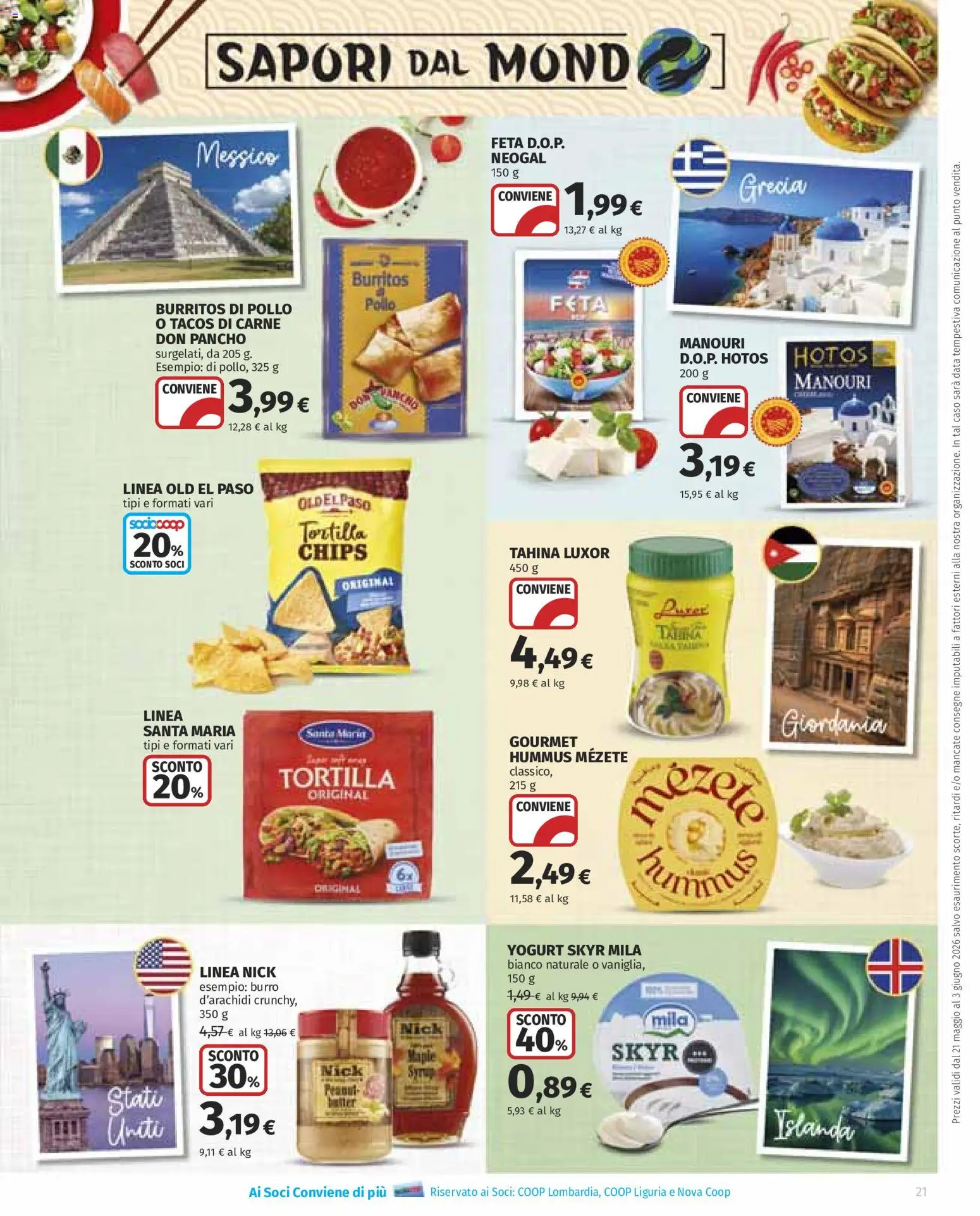 Volantino Ipercoop del 21.05.2026 | Pagina: 21 | Prodotti: Yogurt, Pollo, Burro, Hummus