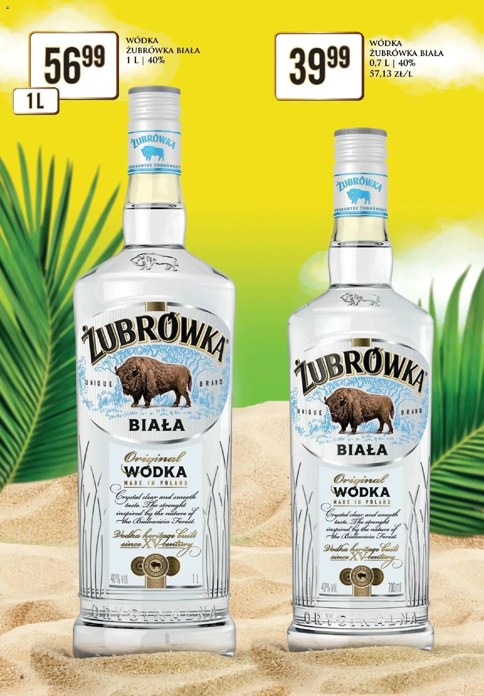 Dino gazetka alkoholowa od 17.07.2026 | Strona: 6 | Produkty: Żubrówka, Vodka, Wódka