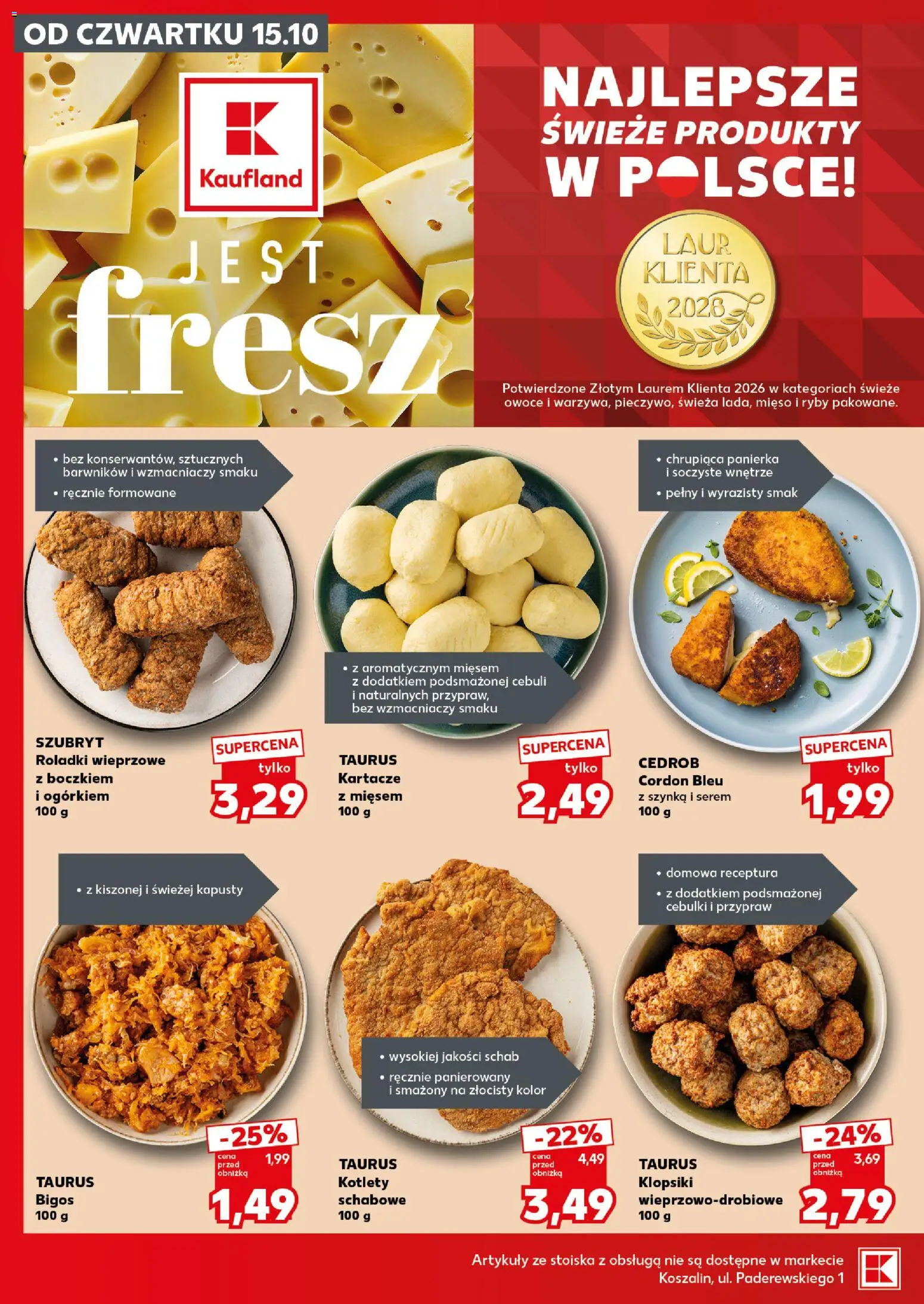 Kaufland Polsko leták - Mocny start od 19.10.2026 | Strana: 16 | Produkty: Cordon Bleu, Ryby
