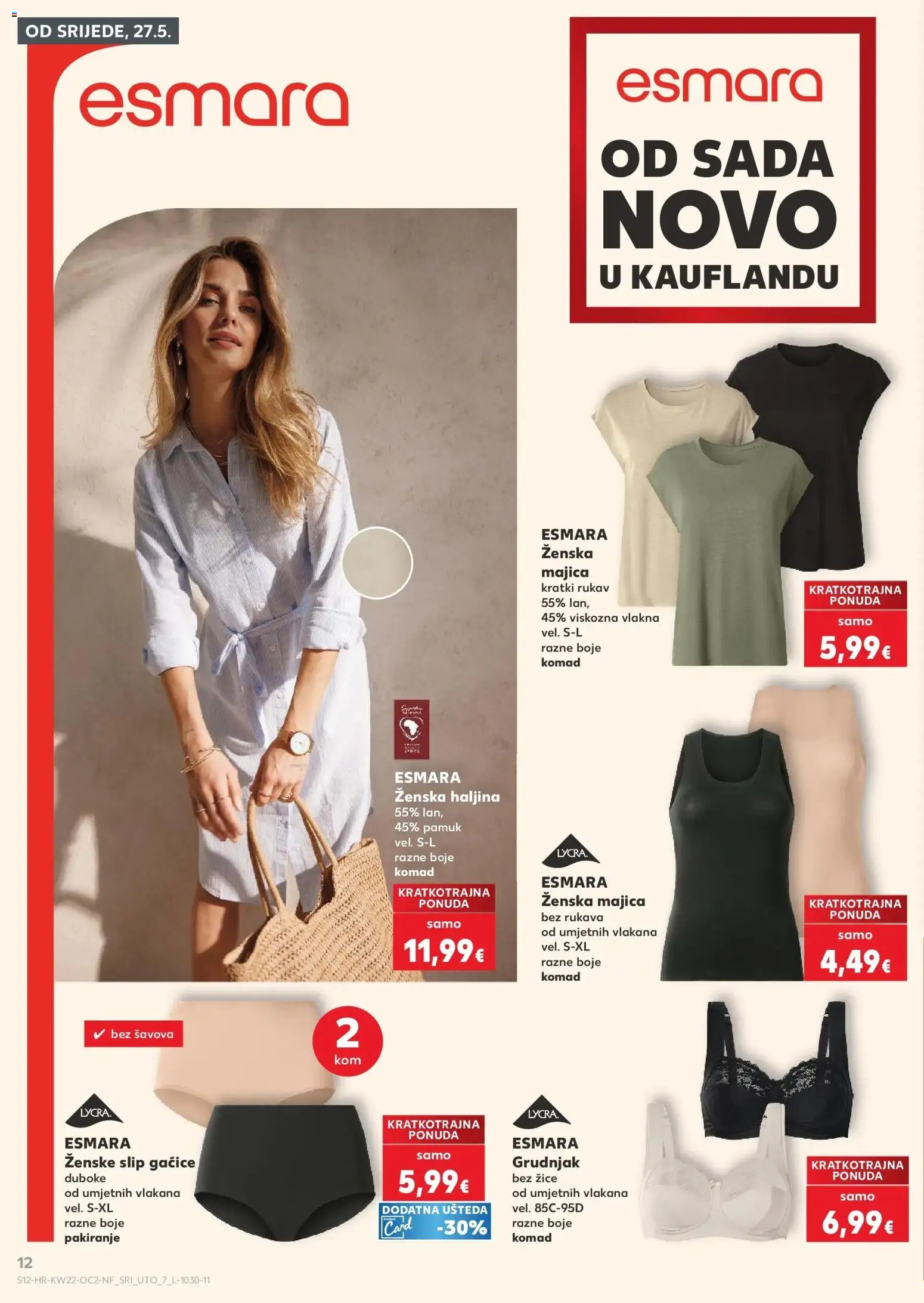 Kaufland katalog | vrijedi od 26.05.2026 | Stranica: 12 | Proizvodi: Majica, Gaćice, Grudnjak, Haljina