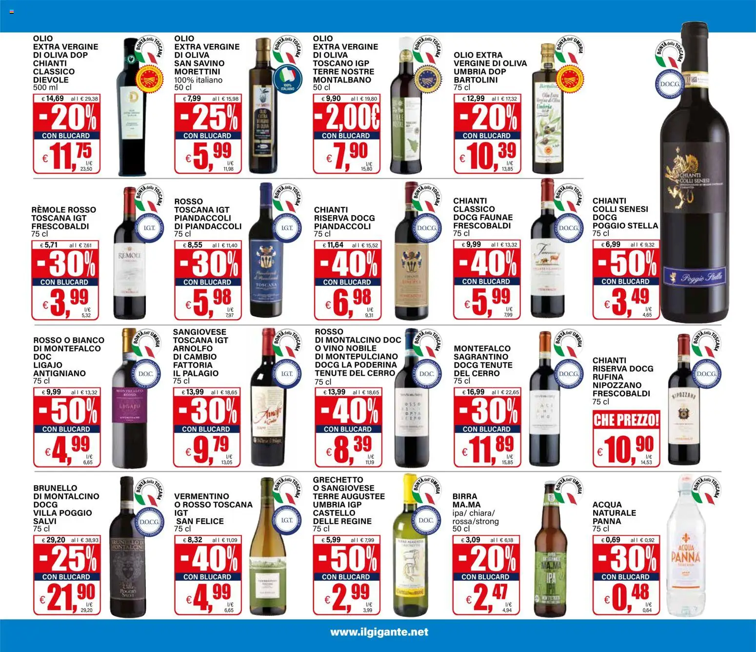 Volantino Il Gigante del 01/10/2026 | Pagina: 21 | Prodotti: Acqua Panna, Acqua, Olio, Vino