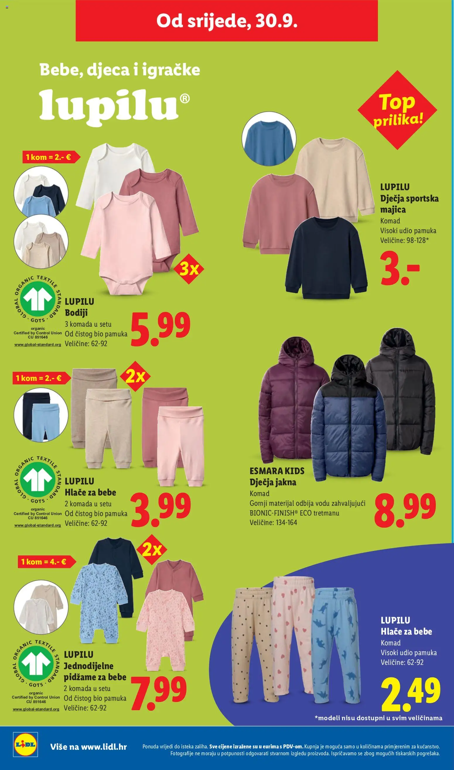 Lidl katalog | vrijedi od 28.09.2026 | Stranica: 42 | Proizvodi: Majica, Jakna, Hlače, Igračke