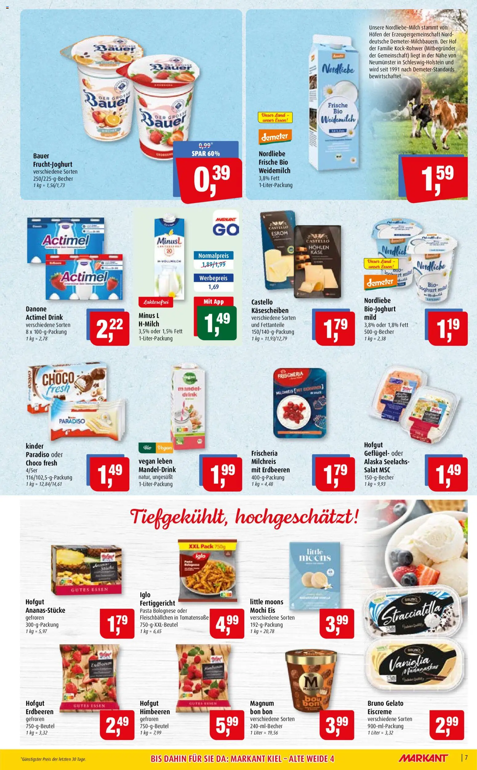 Markant Prospekt – gültig ab 27.07.2026 | Seite: 7 | Produkte: Eiscreme, Erdbeeren, Eis, Mochi