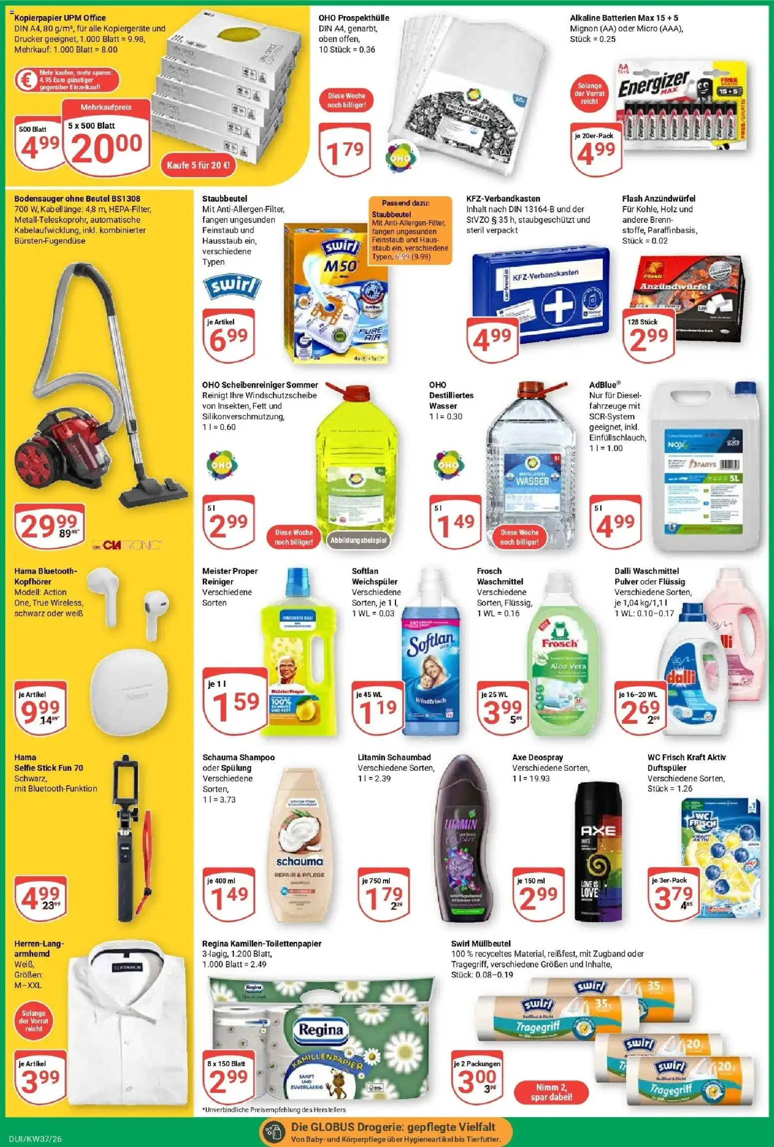 Globus Prospekt Duisburg (ab 07.09.2026) » Angebote online | Seite: 3 | Produkte: Batterien, Spülung, Waschmittel, Axe