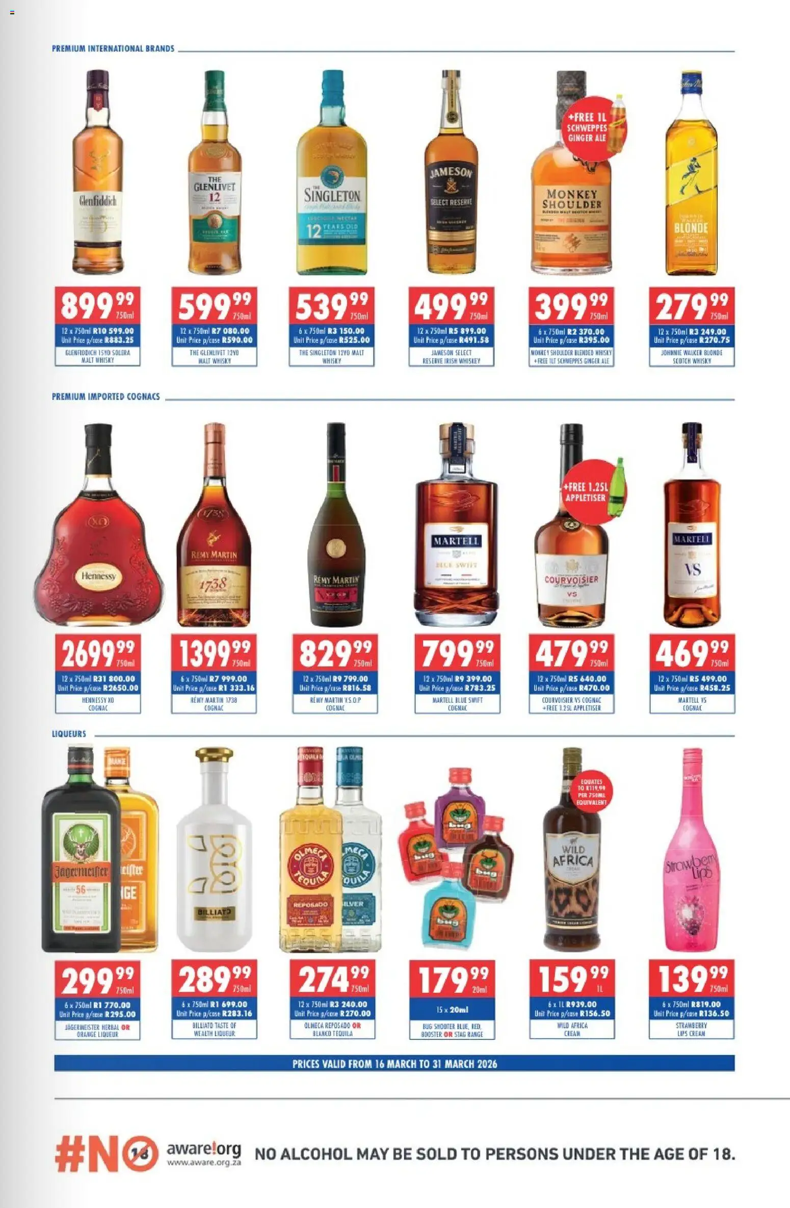 New Ultra Liquors catalogue – valid from 16/03/2026 | Page: 2 | Products: Whiskey, Ensalada de quino