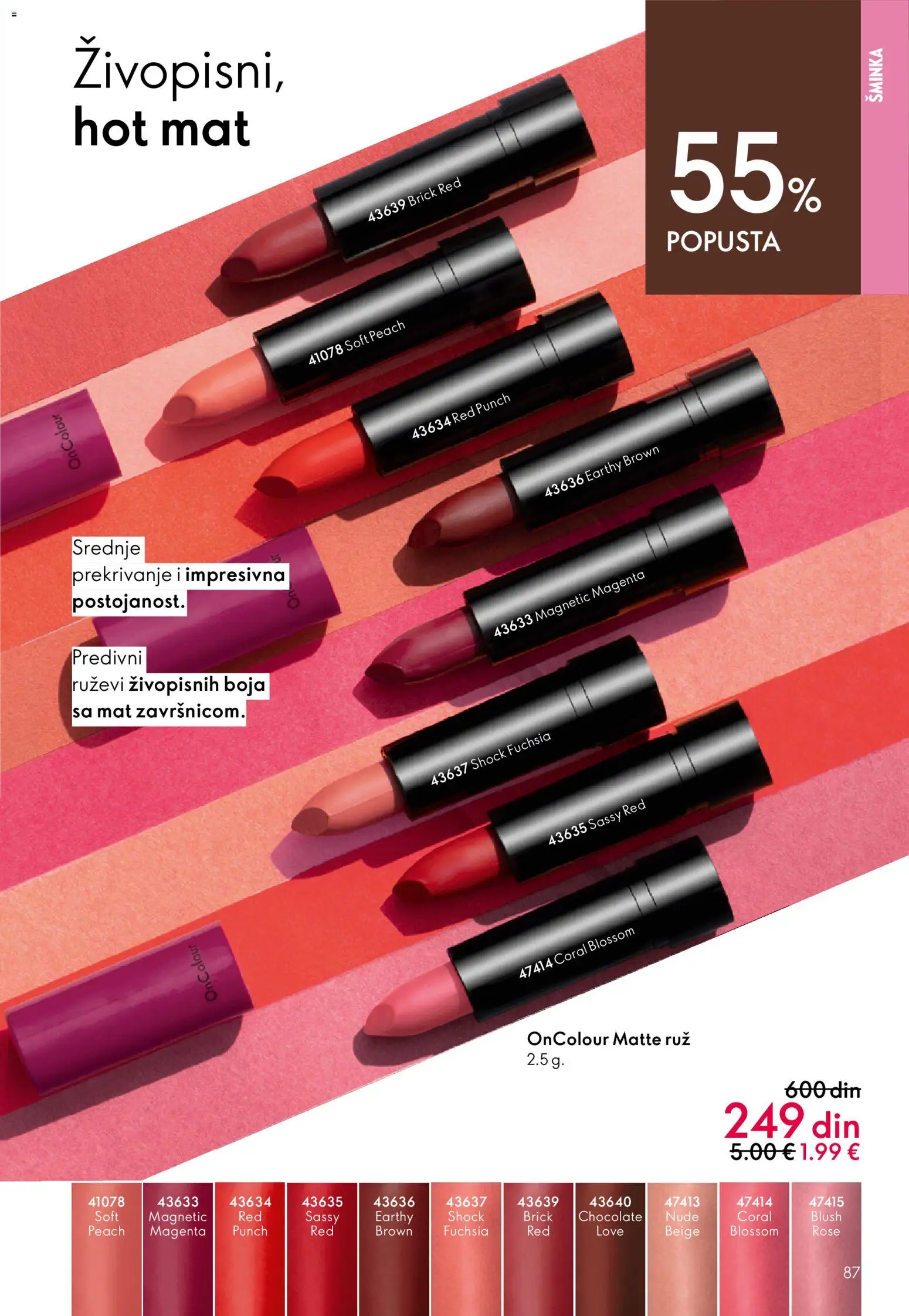 Oriflame katalog - važi od 03.06.2026 | Strana: 87 | Proizvode: Šminka