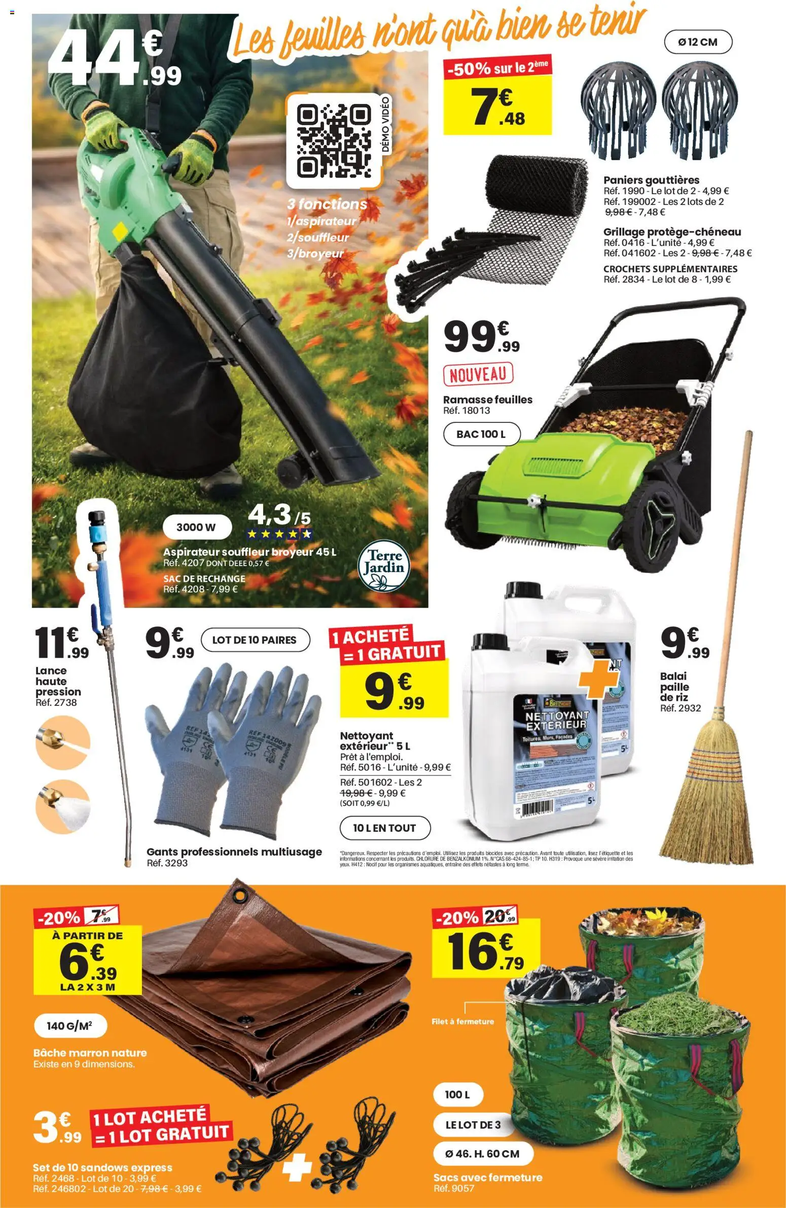 {H1} | Page: 4 | Produits: Sac, Aspirateur souffleur, Bâche, Souffleur