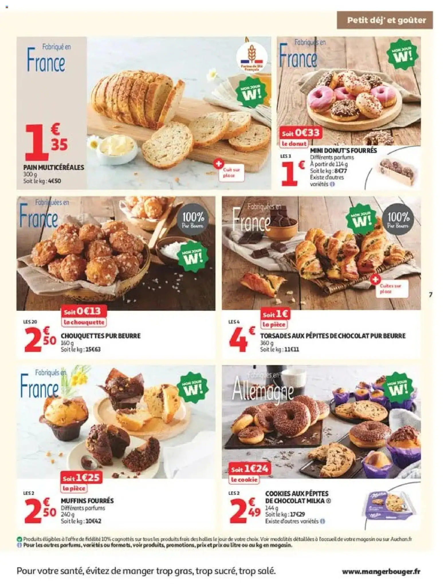 {H1} | Page: 7 | Produits: Muffins, Cookies, Beurre, Pain