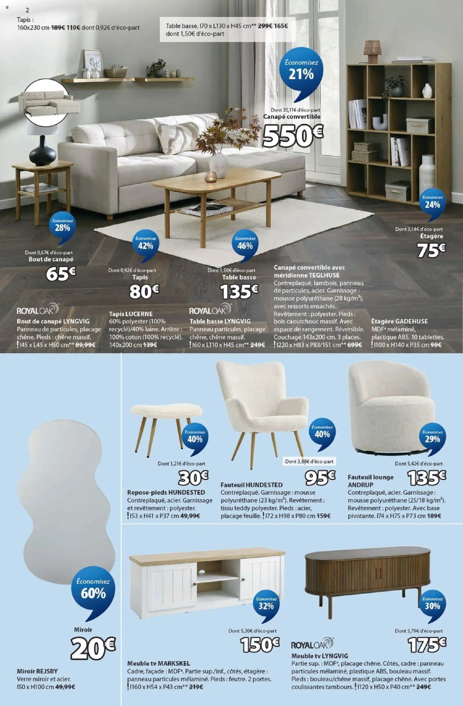 {H1} | Page: 2 | Produits: Table, Portes, Miroir, Tapis