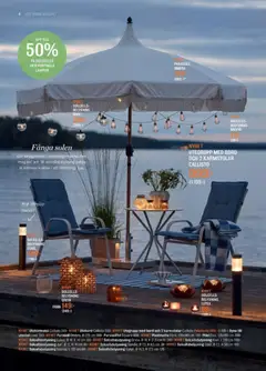 Mio erbjudanden - Förhandsvisning av reklamblad från butik Mio aktuell från 06.05.2026 | Sida: 8 | Produkter: Parasoll, Solcellsbelysning, Pläd, Bord