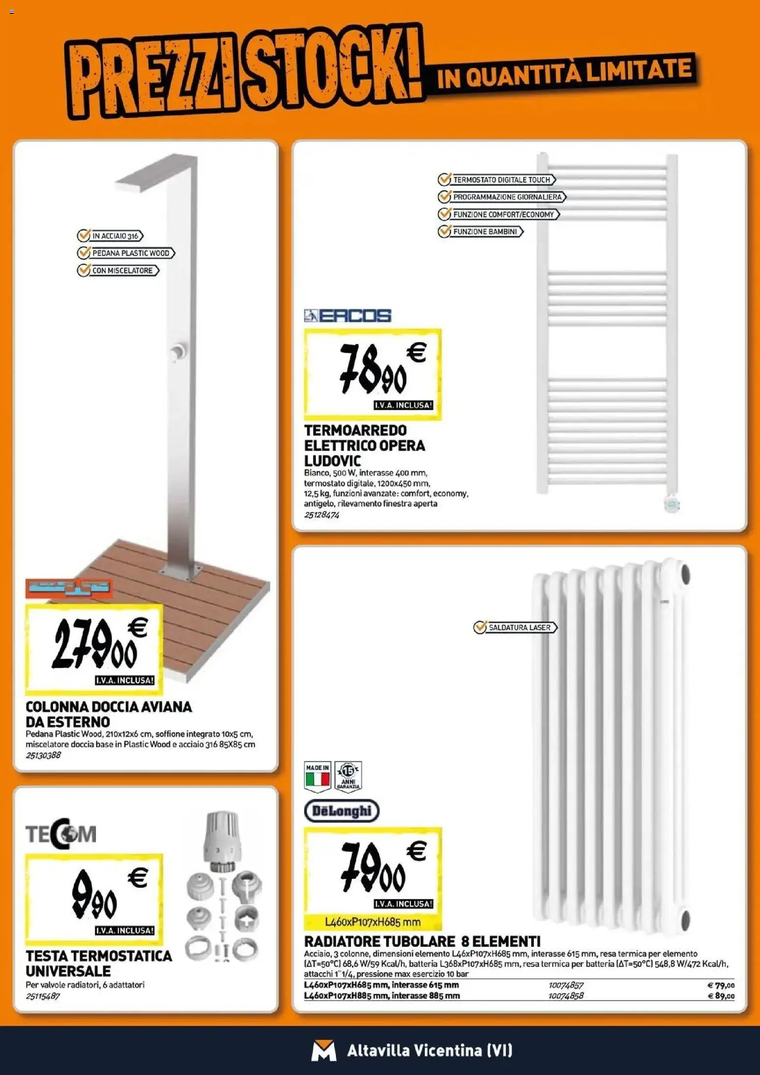 Nuovo TECNOMAT catalogo Altavilla Vicentina dal 27/08/2026 > offerte anteprima 🛍️ | Pagina: 6 | Prodotti: Miscelatore, Batteria, Doccia