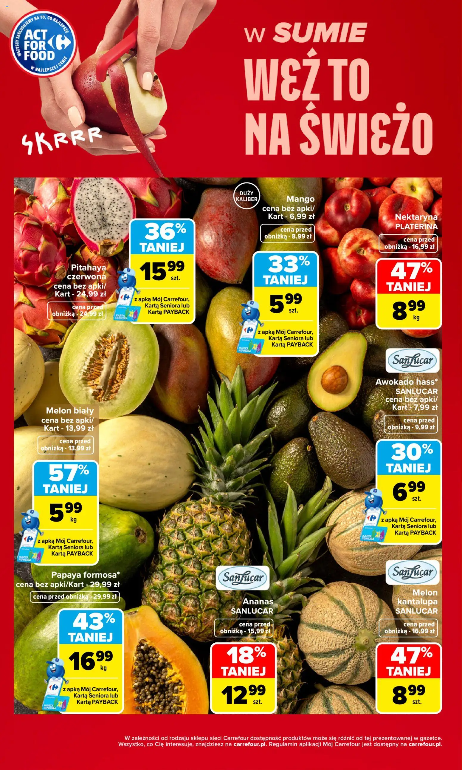 Carrefour gazetka - Weź to na świeżo od 29.06.2026 | Strona: 4 | Produkty: Mango, Karta, Melon, Ananas