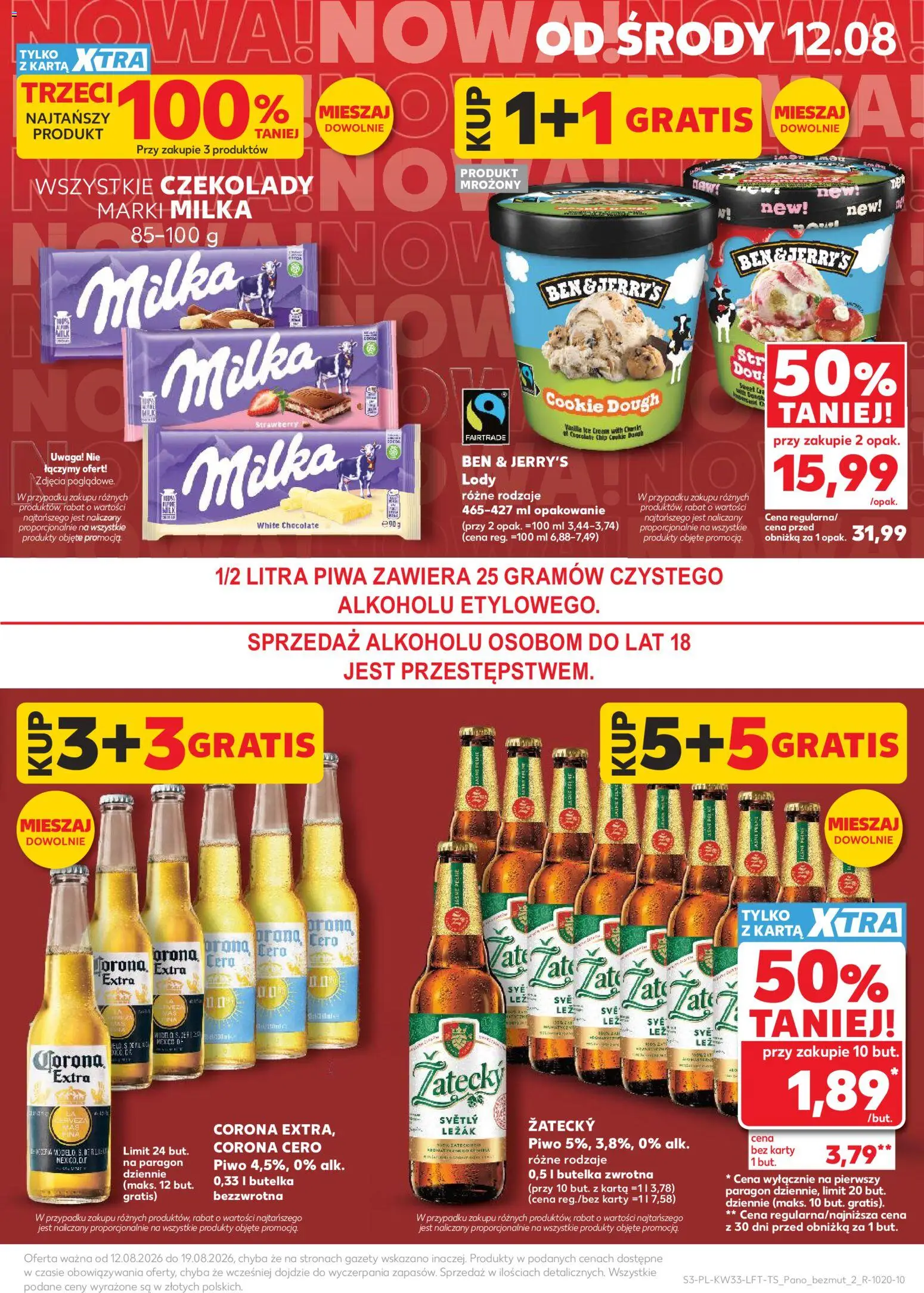 Kaufland gazetka od 12.08.2026 | Strona: 3 | Produkty: Karta, Czekolady, Leżak, Lody