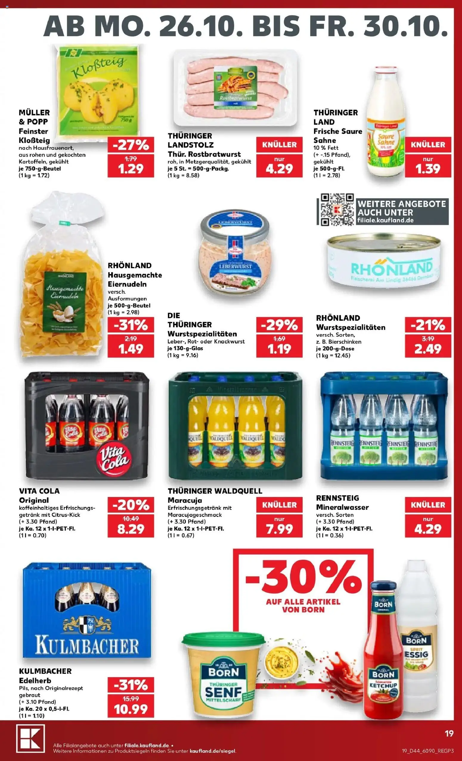 Prospekt Kaufland ab 26.10.2026 » Angebote Online zum Blättern | Seite: 23 | Produkte: Cola, Essig, Vita cola, Ketchup