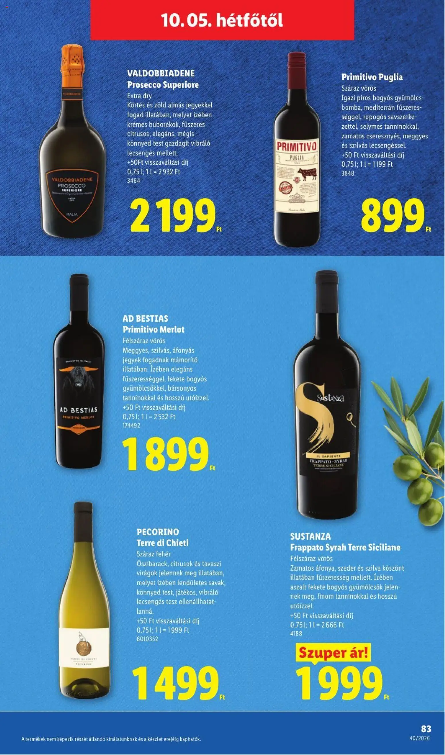 Lidl akciós ujság - amely érvényes a következő dátumtól: 2026.10.01. | Oldal: 83