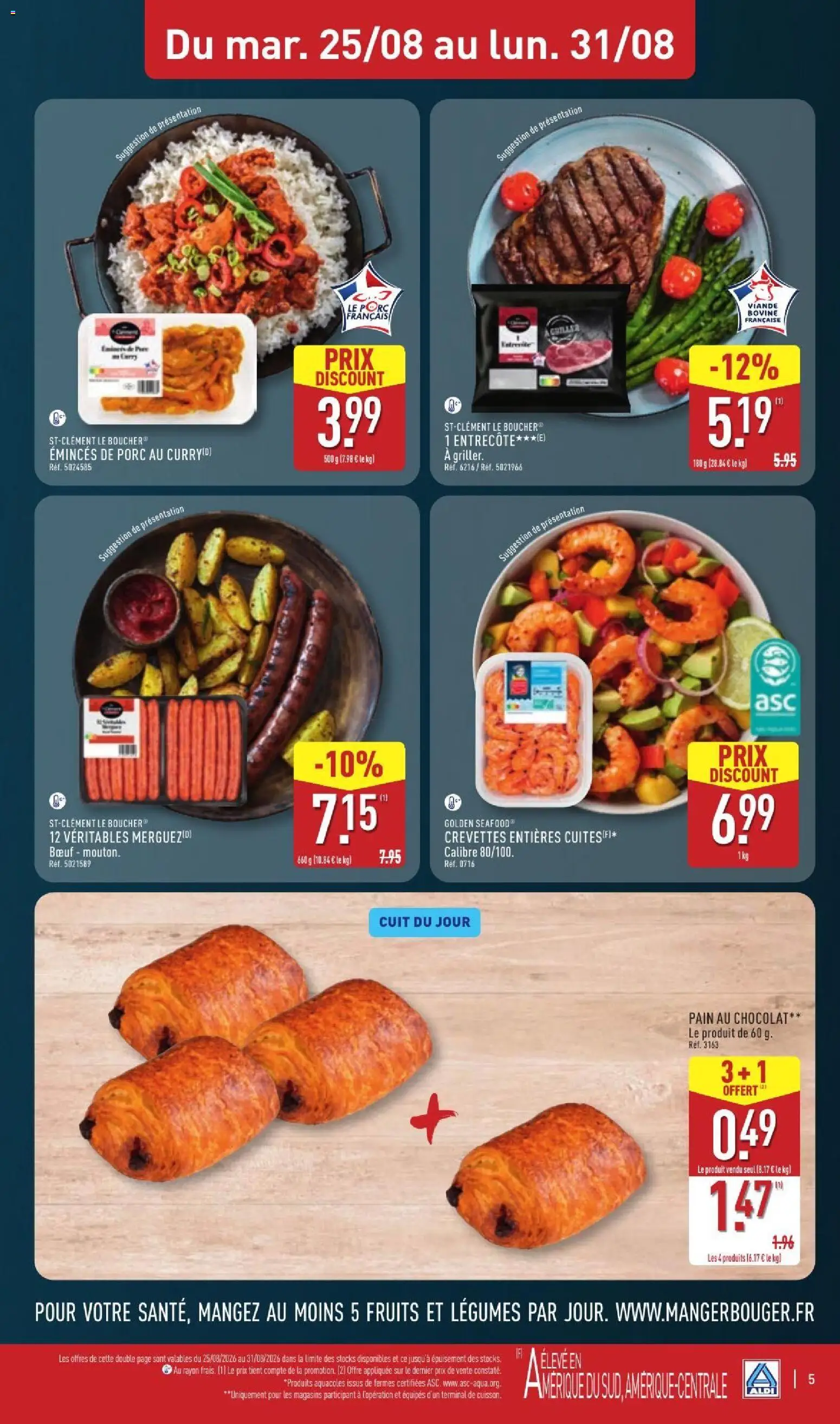 {H1} | Page: 7 | Produits: Croissant, Merguez, Viande, Porc