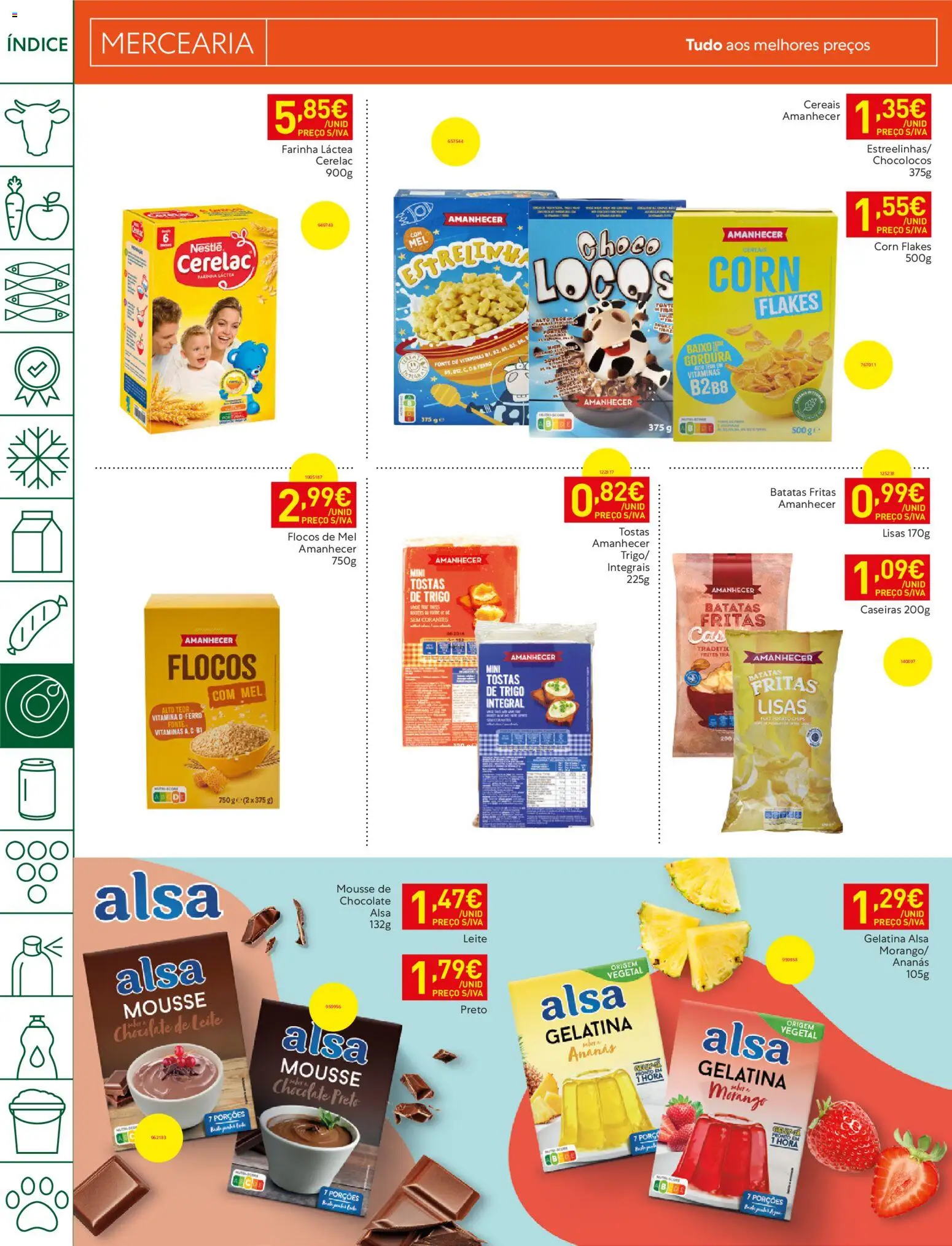 Recheio folheto Madeira │ válido de 04/08/2026 | Página: 20 | Produtos: Farinha láctea, Tostas, Mel, Flocos