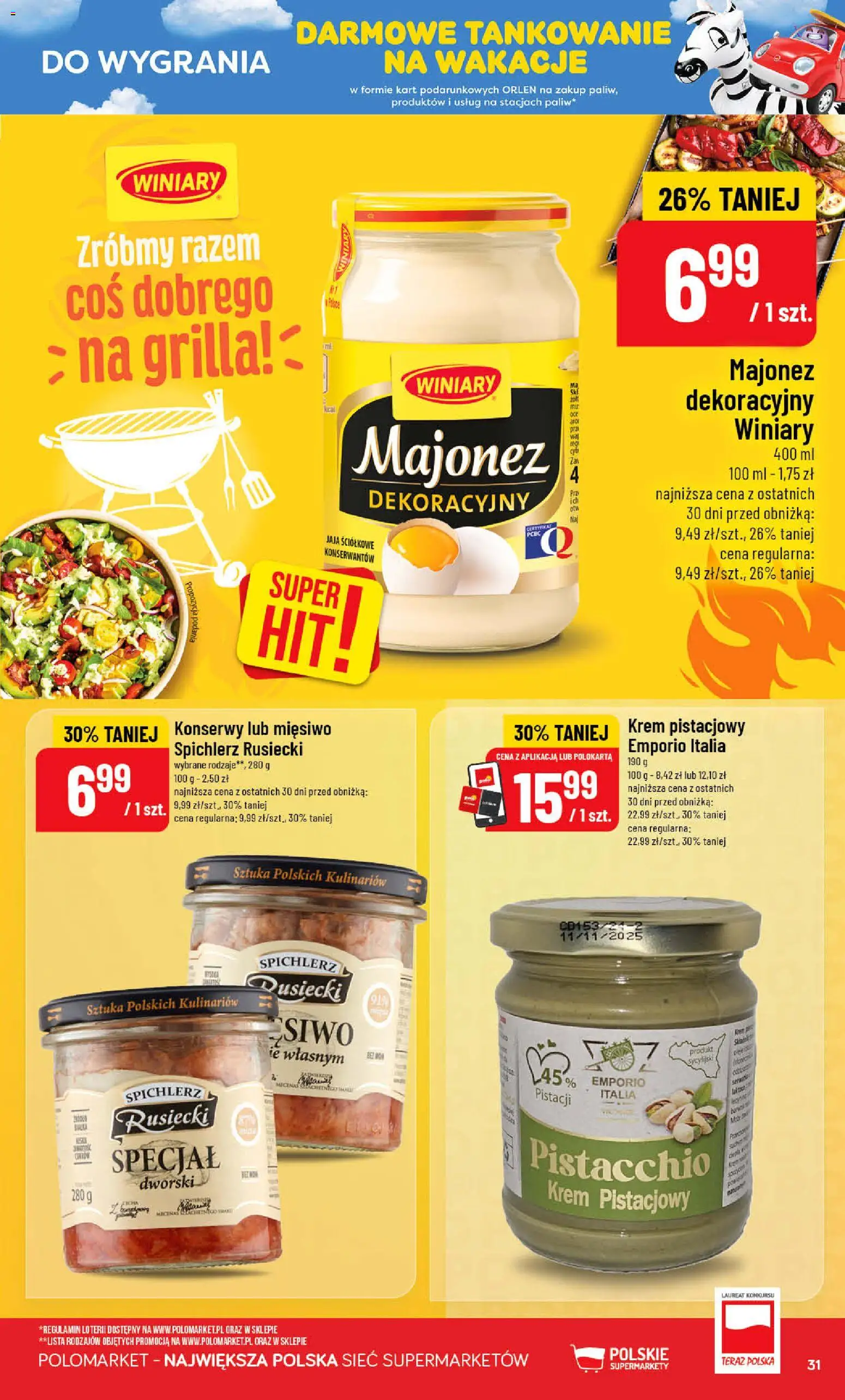POLOmarket gazetka od 01.07.2026 | Strona: 31 | Produkty: Majonez winiary, Krem, Majonez, Jaja
