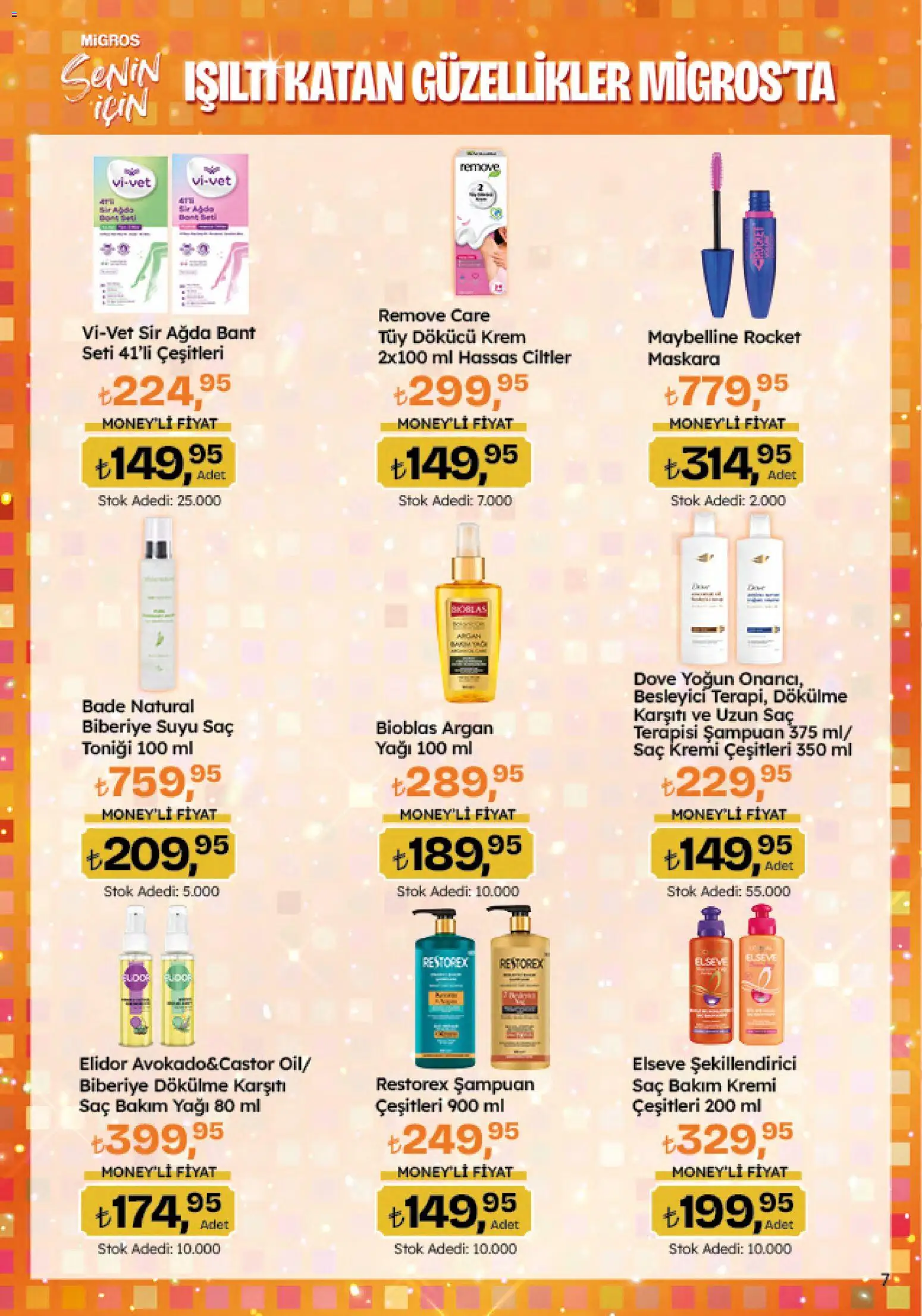 Migros Katalog - 5M Migroskop Dijital - 04.06.2026 tarihinden itibaren geçerlidir | Sayfa: 7 | Ürünler: Saç Kremi, Krem, Tüy dökücü krem, Bant