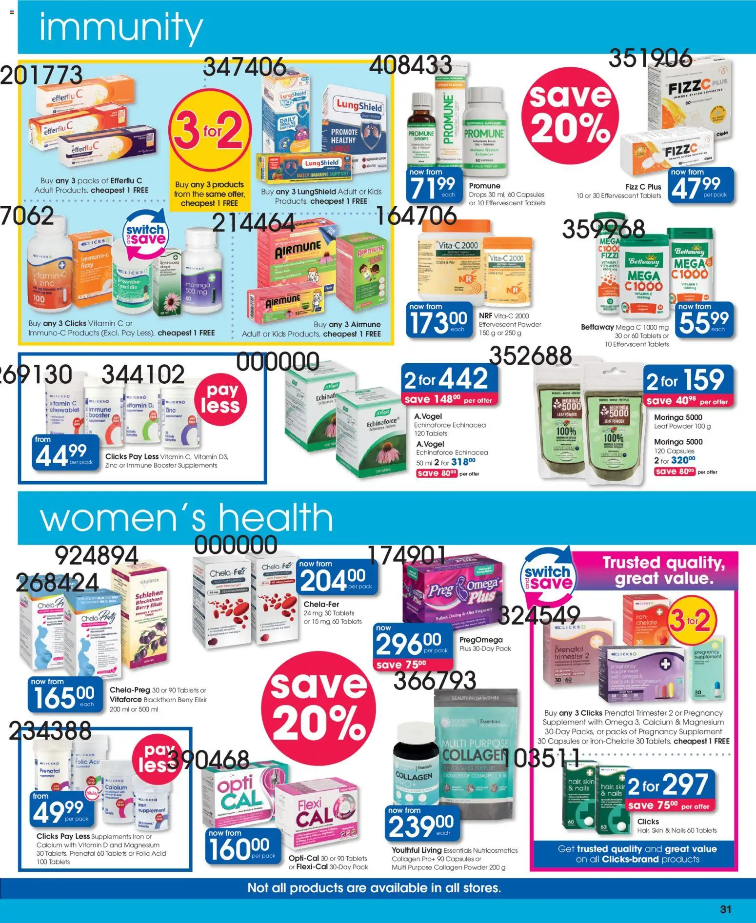 New Clicks catalogue – valid from 21.05.2026 | Page: 31 | Products: Iron, Powder, Switch, Supplements