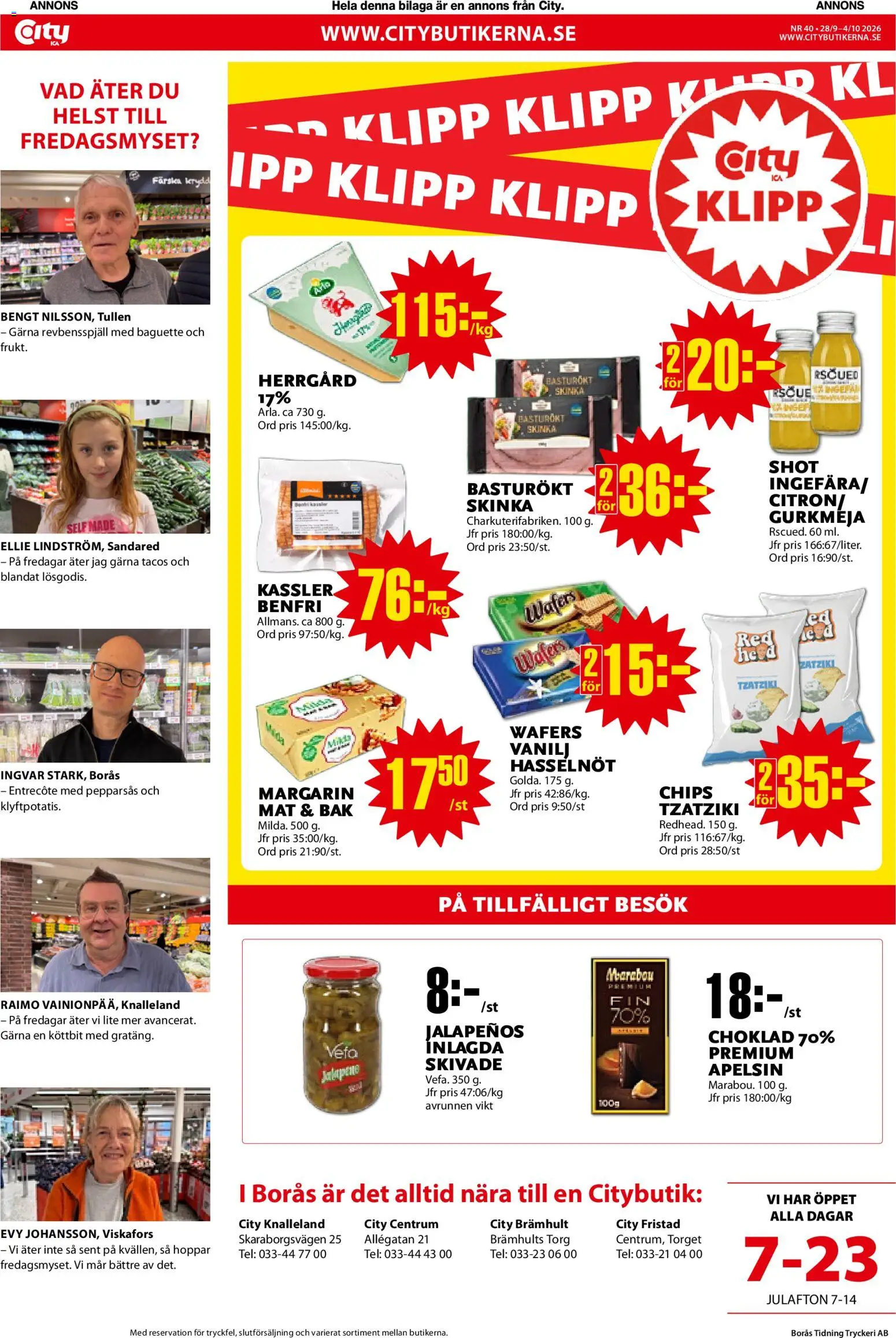 ICA Kvantum reklamblad aktuell från 28/09/2026 | Sida: 20 | Produkter: Frukt, Entrecote, Tzatziki, Margarin