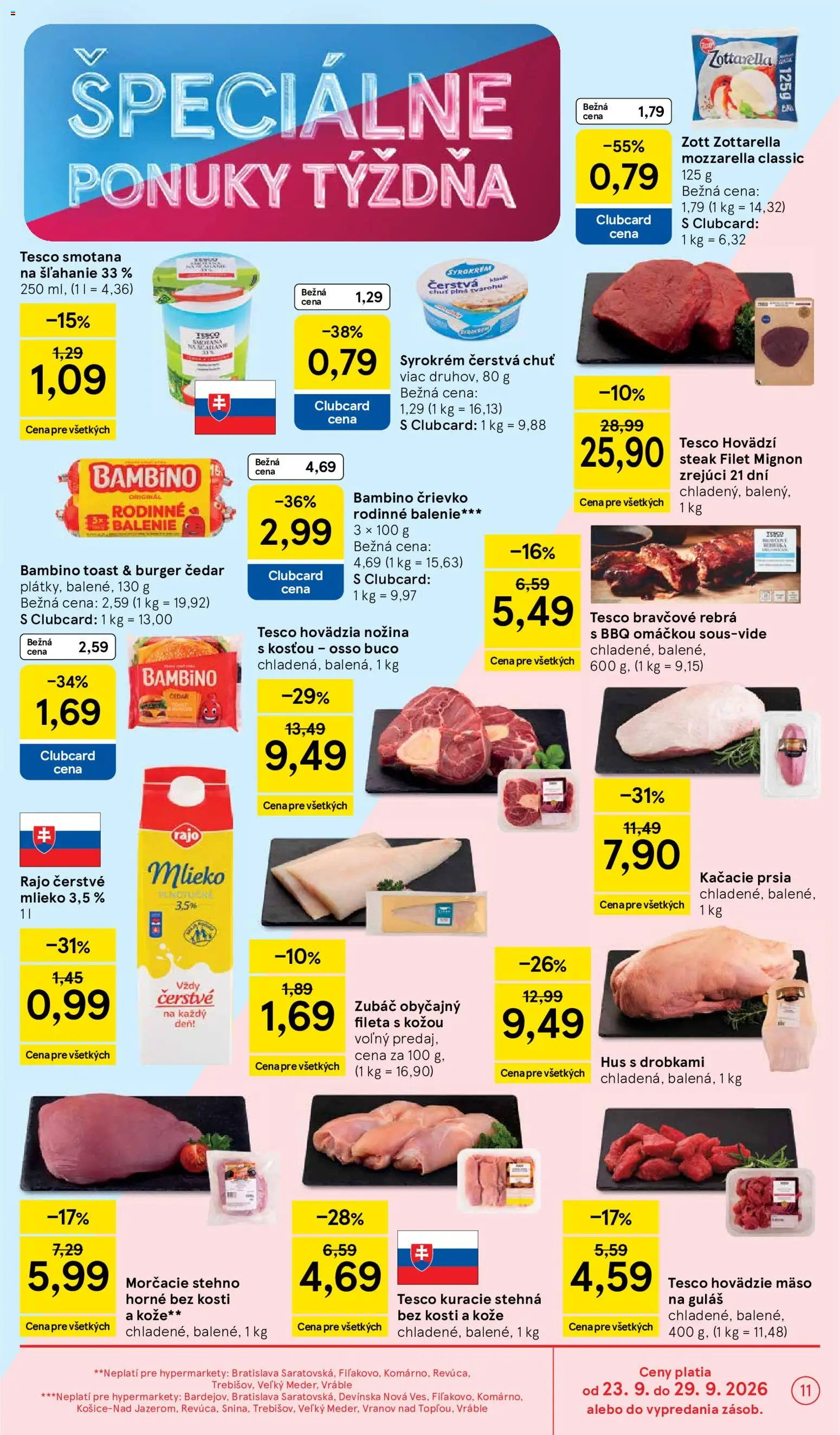 Nové Tesco akcie – leták je platný od 23.09.2026 | Strana: 11