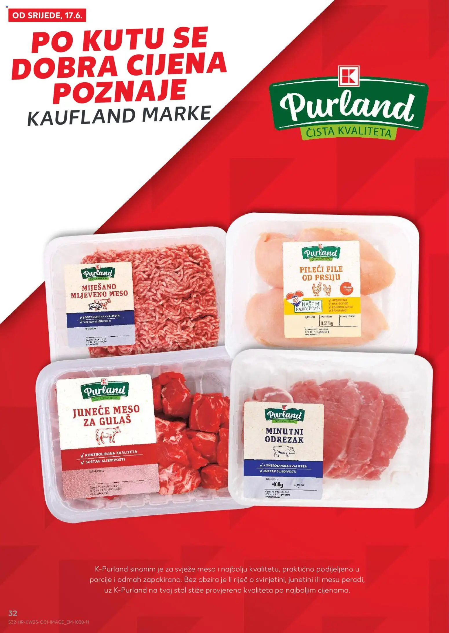 Kaufland katalog | vrijedi od 17.06.2026 | Stranica: 32 | Proizvodi: Stol, Pileći file, Meso, Mljeveno meso
