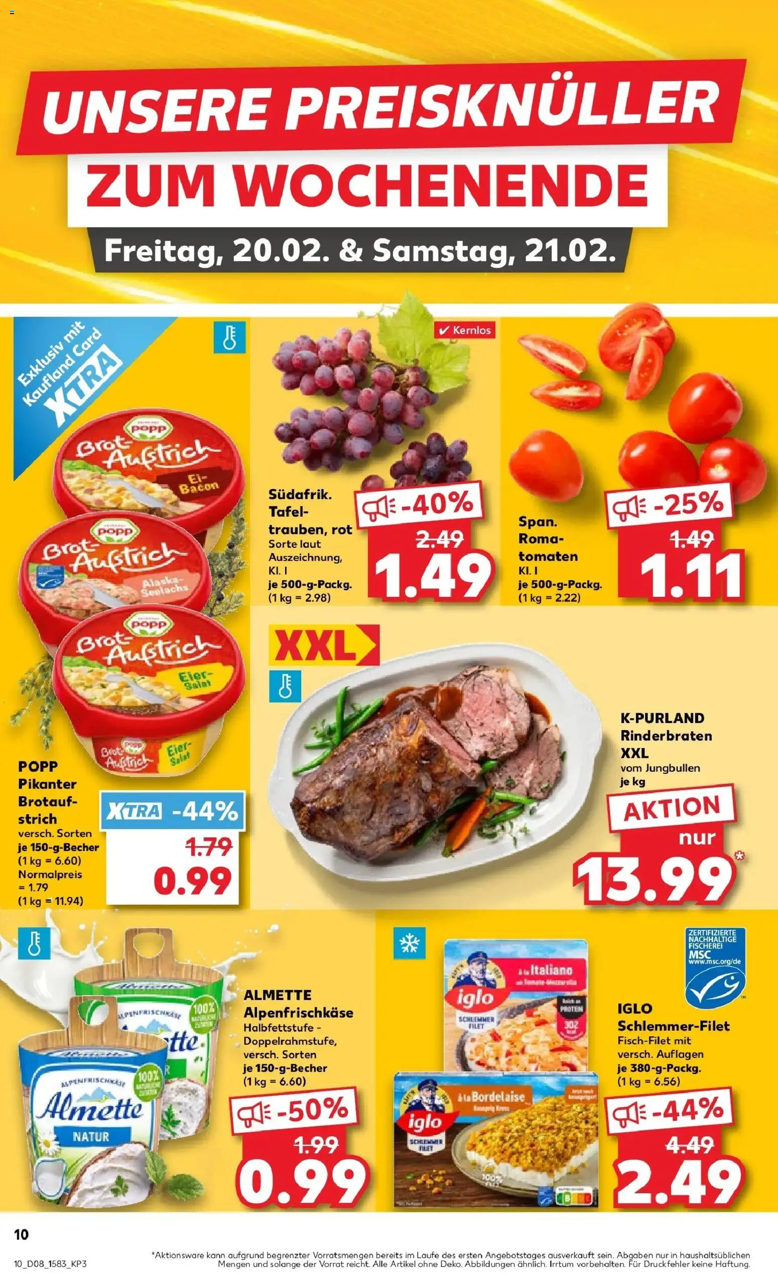 Kaufland prospekt Eschwege	 – gültig ab 19.02.2026 | Seite: 18 | Produkte: Iglo, Tomaten, Brot, Salat