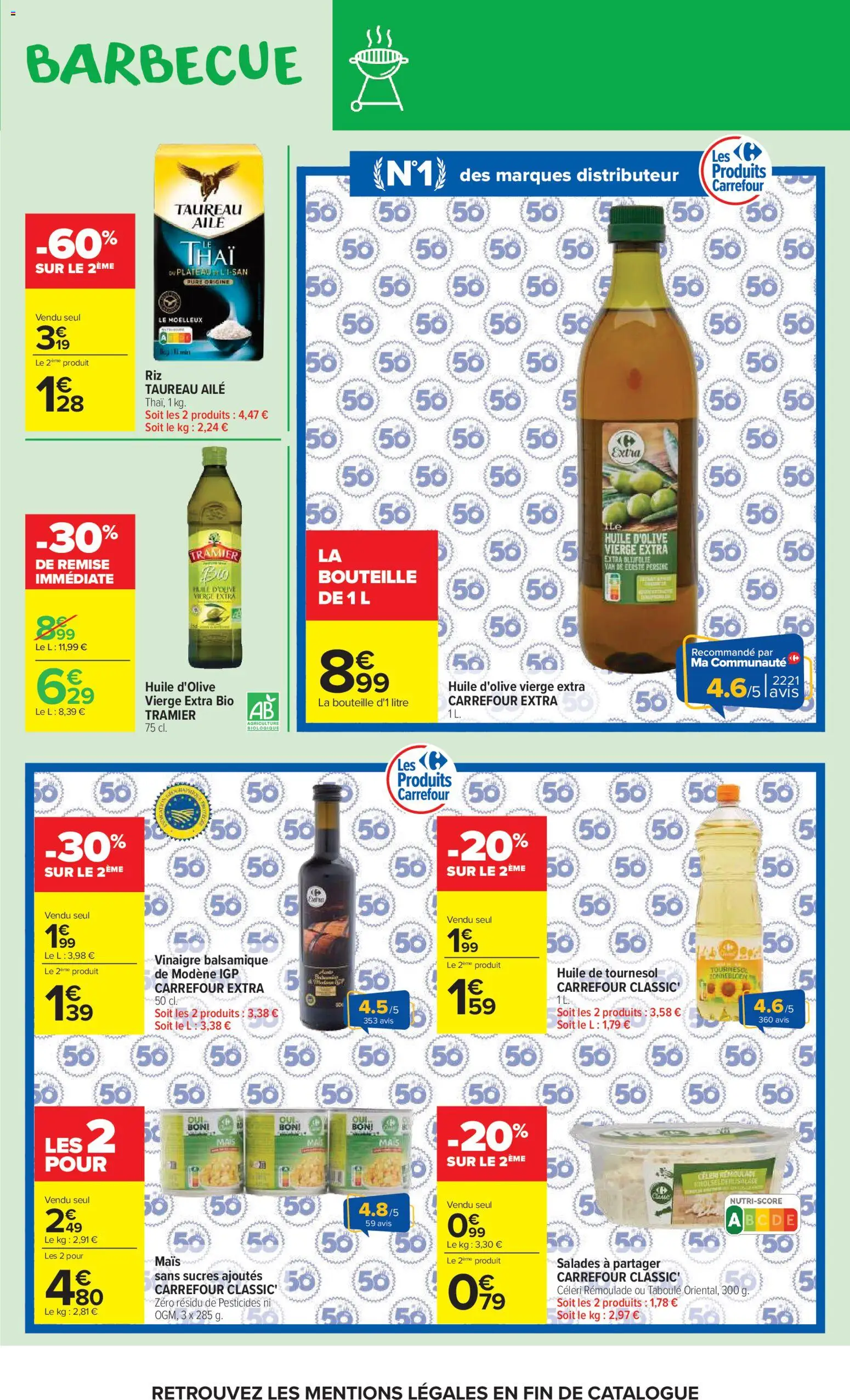 {H1} | Page: 17 | Produits: Huile d'olive vierge, Barbecue, Huile de tournesol, Vinaigre