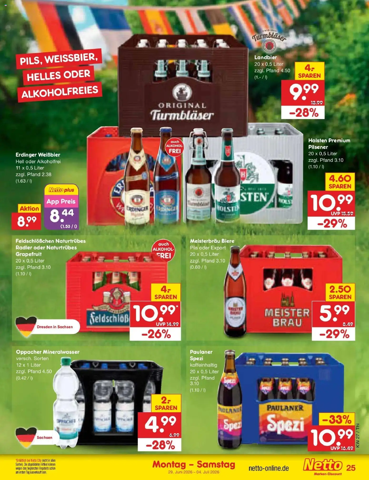 Netto Marken-Discount Prospekt Thiendorf – gültig ab 29.06.2026 | Seite: 37 | Produkte: Erdinger, Pils, Holsten, Radler