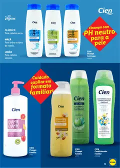 Pré-visualização CIEN Champô Anticaspa Classic, Champô Anticaspa Classic para cabelos secos. Proteção e brilho. válido de 16/03/2026 | Página: 13 | Produtos: Shampoo, Condicionador, Óleo, Maça