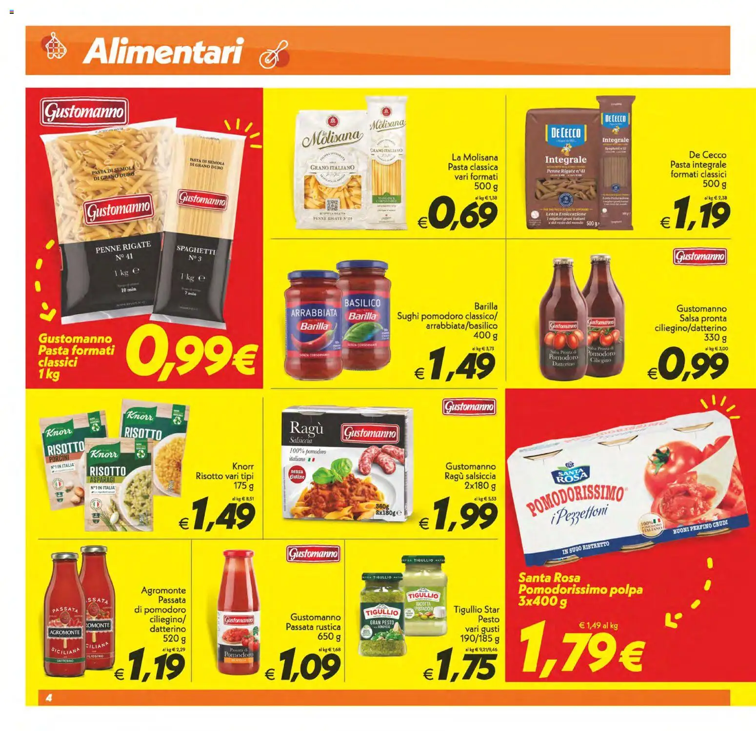 Volantino SuperConveniente del 28.04.2026 | Pagina: 4 | Prodotti: Pasta, Pesto, Ricotta, Asparagi