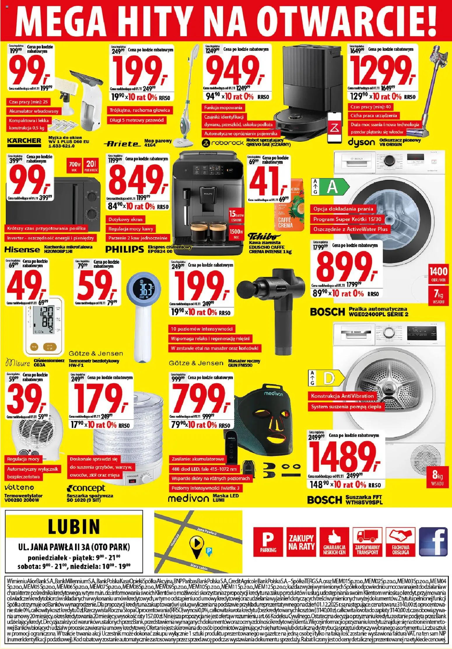Mediaexpert promocje - Wielkie otwarcie Lubin od 22.10.2026 | Strona: 8 | Produkty: Ekspres ciśnieniowy, Odkurzacz, Ciśnieniomierz, Odkurzacz pionowy