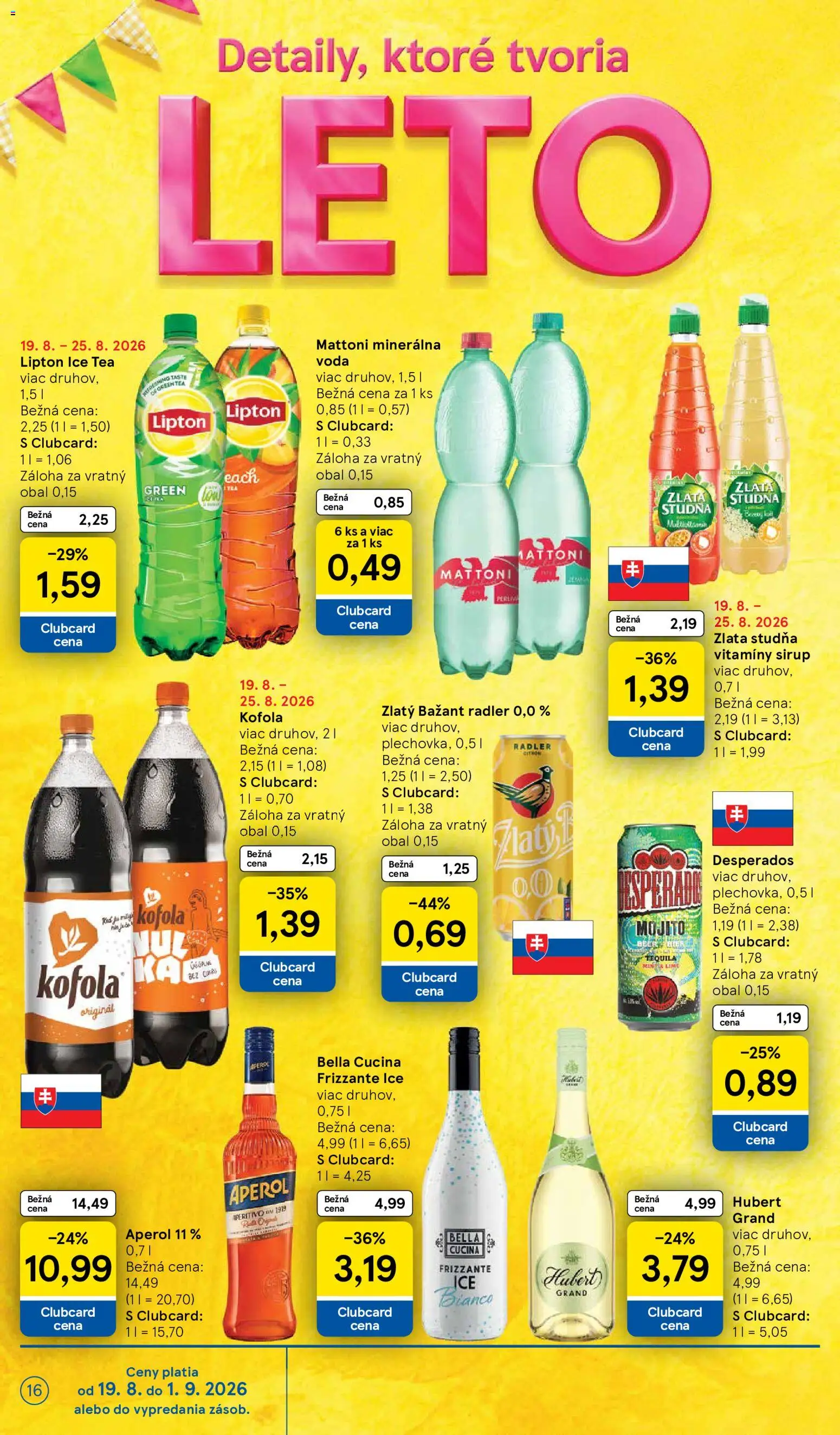 Nové Tesco akcie – leták je platný od 19.08.2026 | Strana: 16