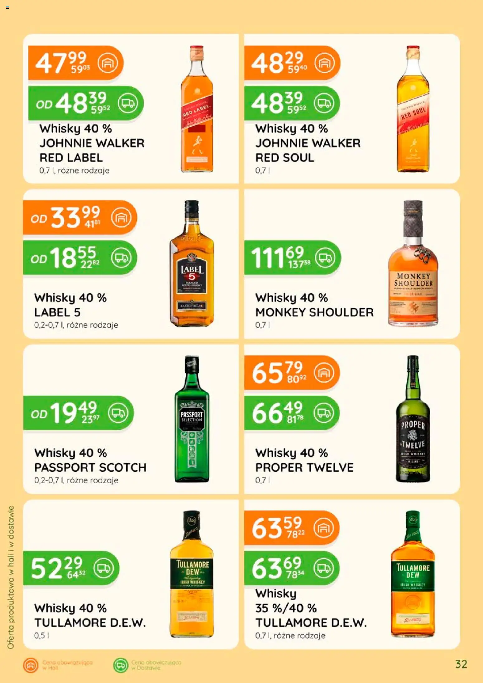 Eurocash gazetka - Katalog Alkoholowy od 01.08.2026 | Strona: 32 | Produkty: Red label, Monkey shoulder, Whisky