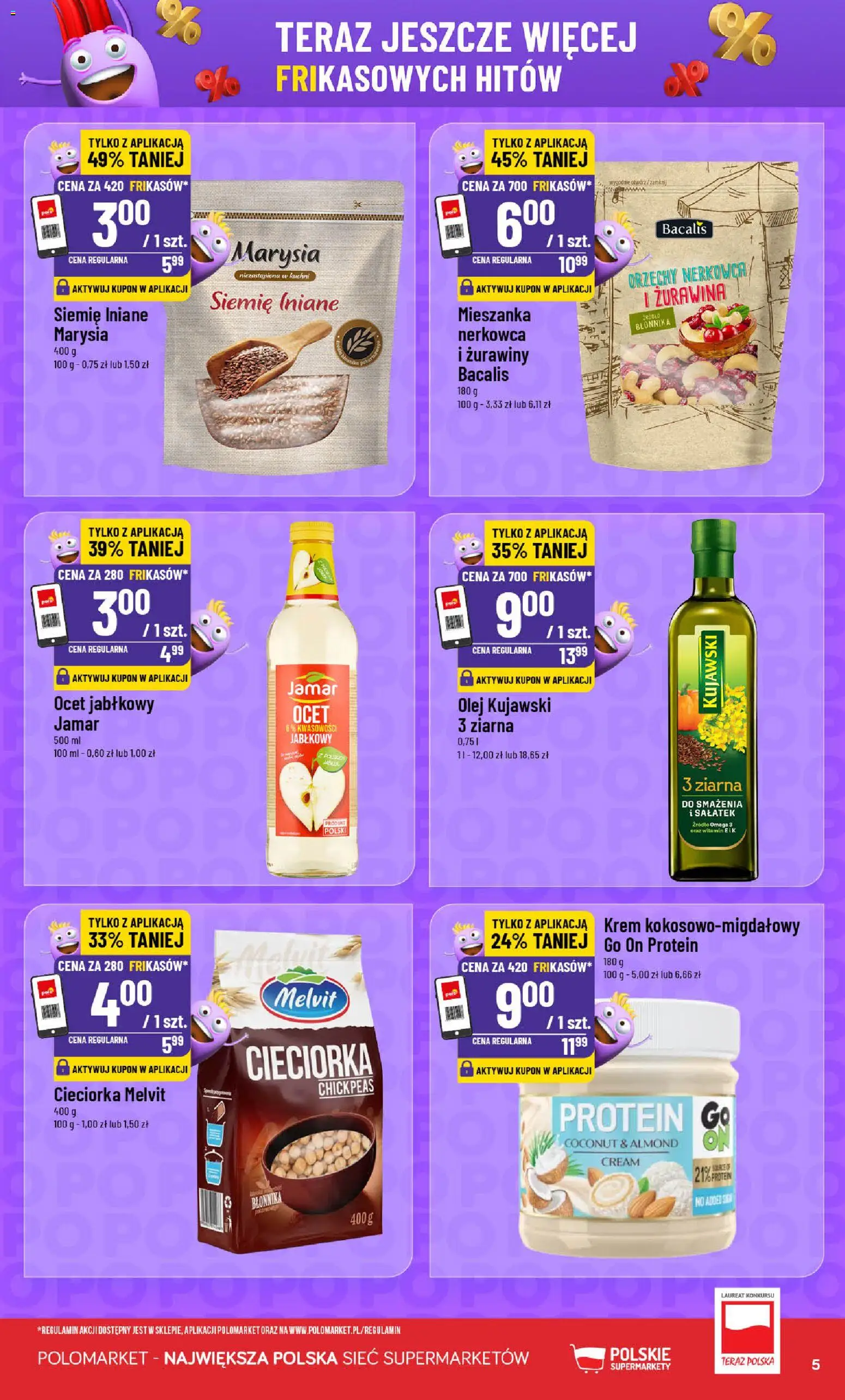 POLOmarket gazetka - Frikasowe Hity od 13.05.2026 | Strona: 5 | Produkty: Ocet, Ocet jabłkowy, Cieciorka, Krem