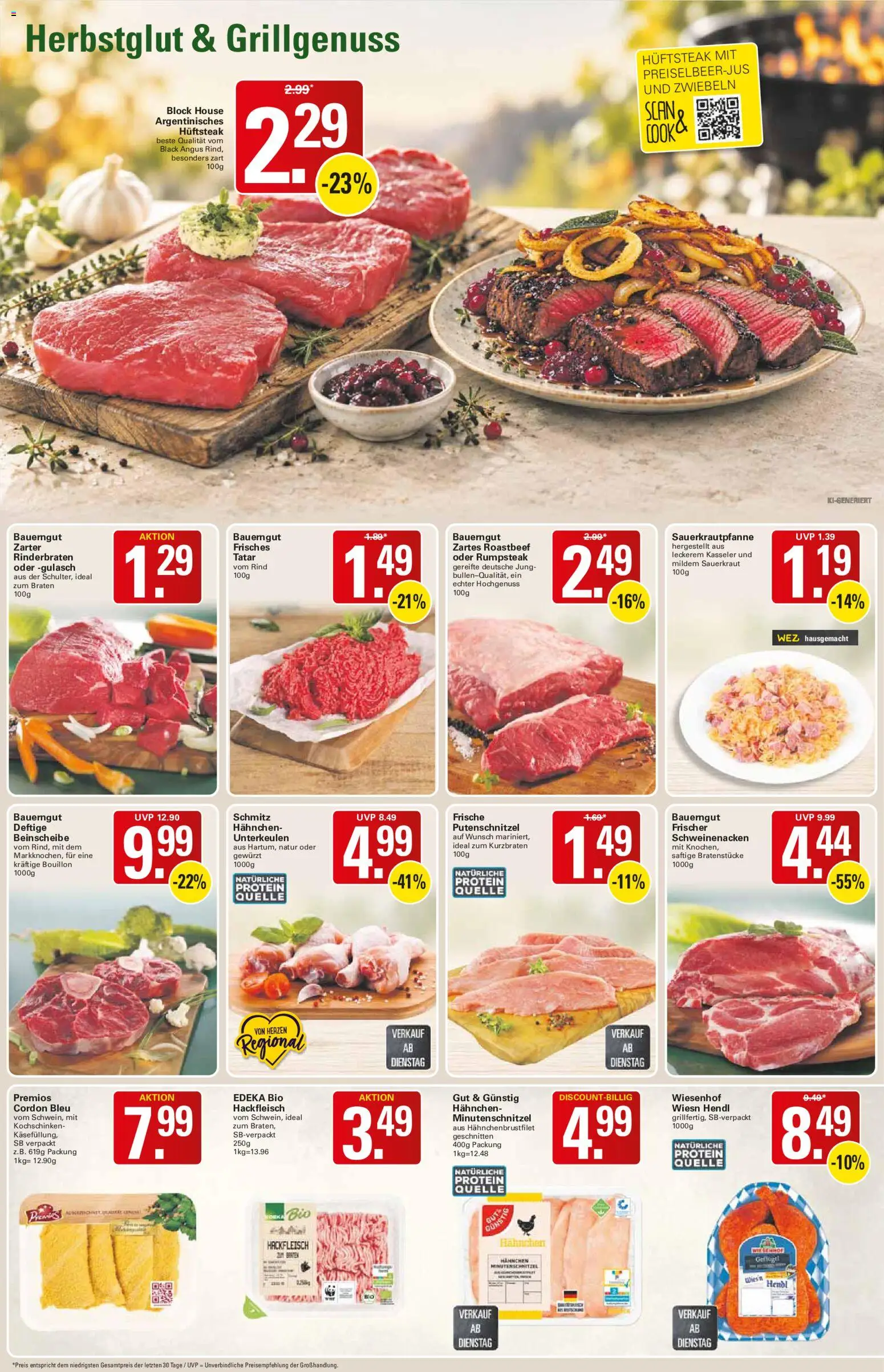 WEZ Prospekt – gültig ab 12.10.2026 | Seite: 6 | Produkte: Roastbeef, Zwiebeln, Gulasch, Bauerngut