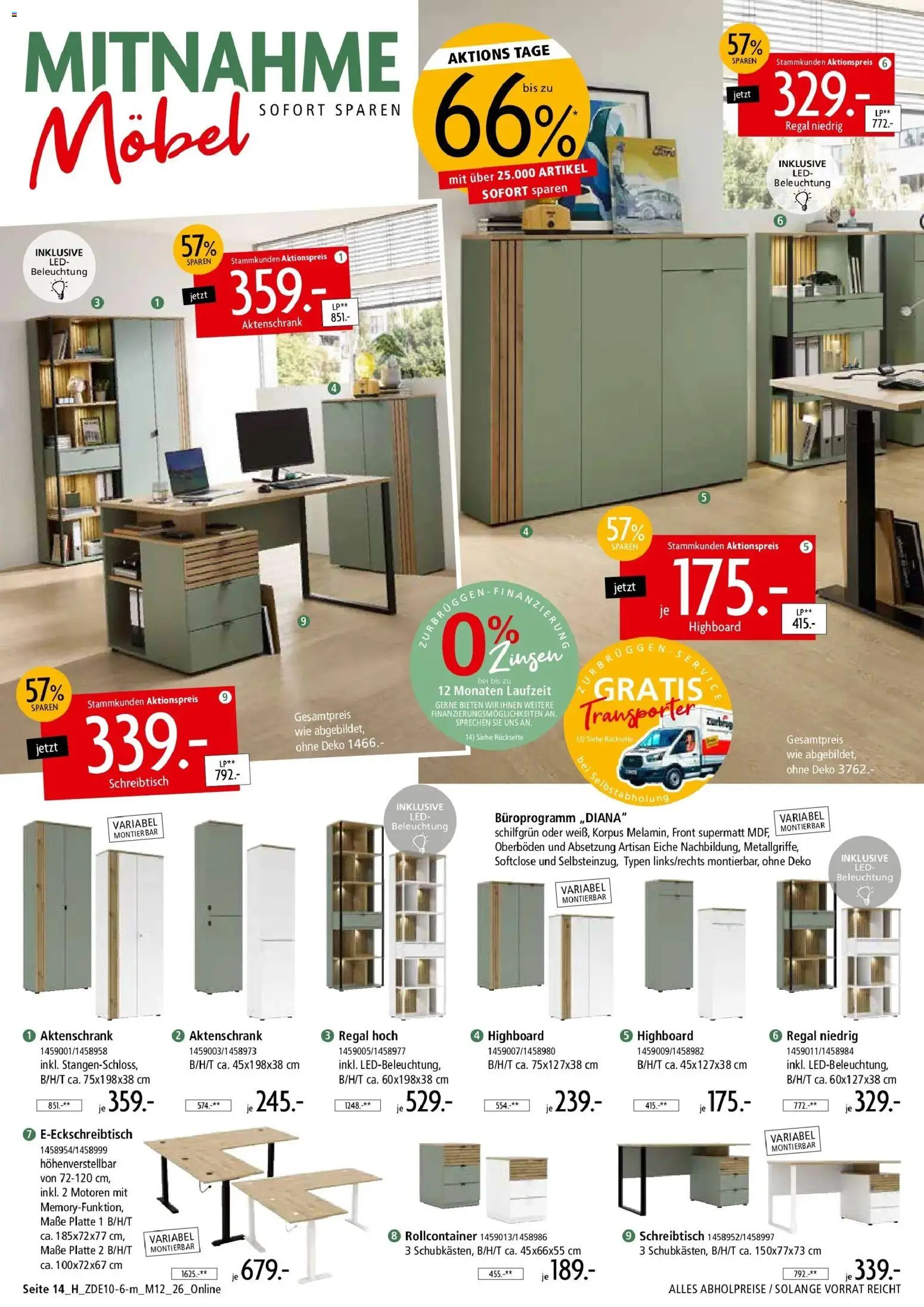 Zurbrüggen Z2 Mitnahme Möbel (ab 10.10.2026) zum Blättern | Seite: 38 | Produkte: HIghboard, Regal, Rollcontainer