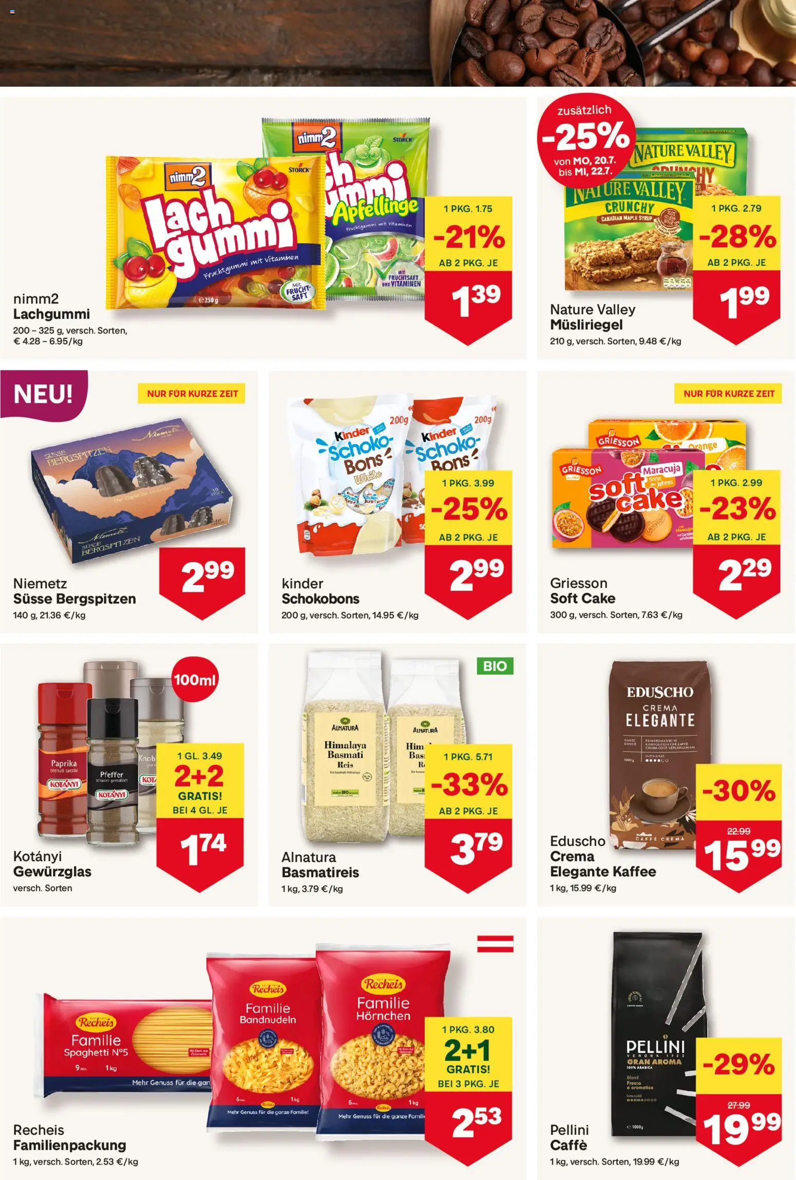 MPREIS Flugblatt gültig ab 16.07.2026 | Seite: 6 | Produkte: Pfeffer, Kaffee, Saft, Reis