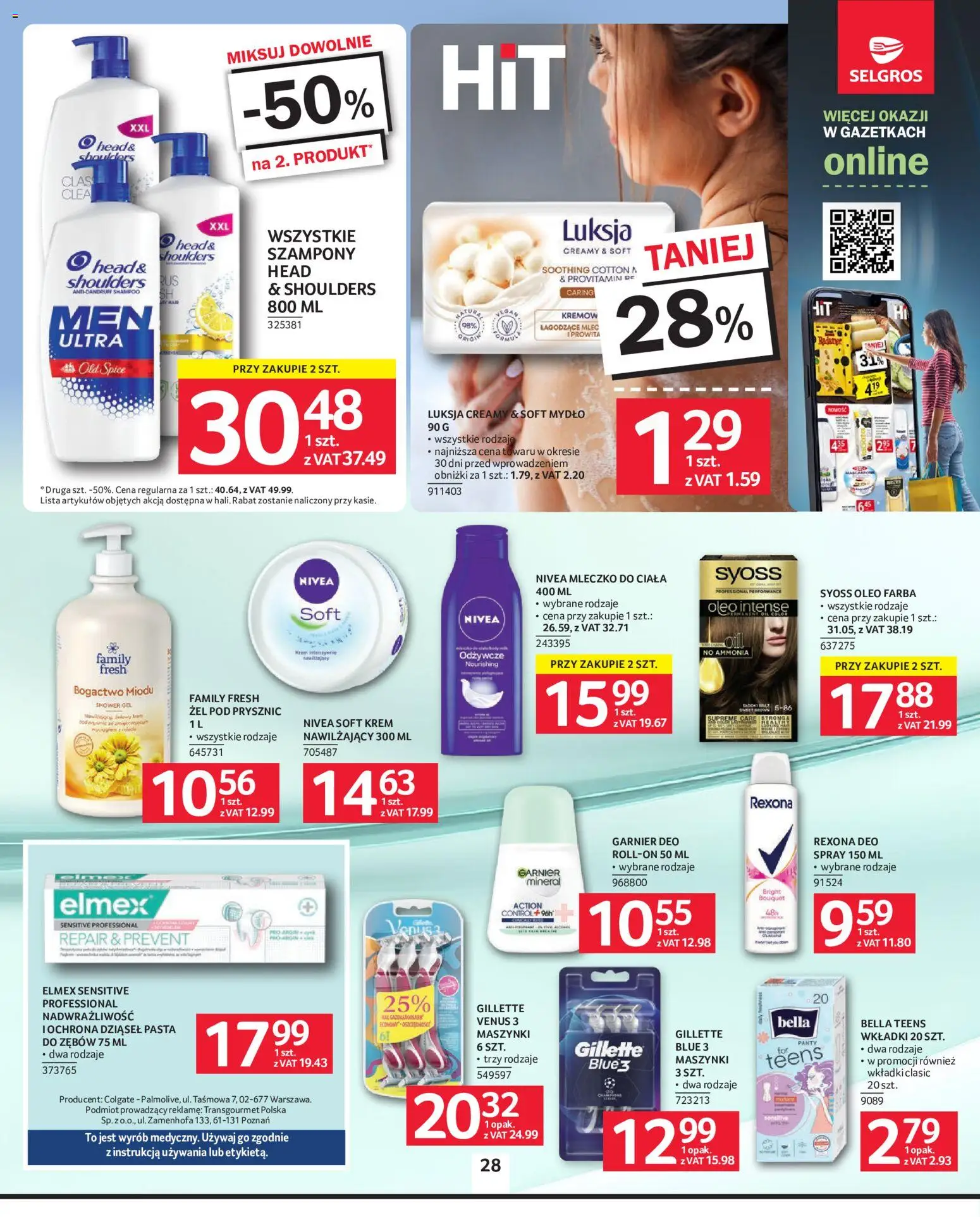Selgros cash&carry gazetka od 02.07.2026 | Strona: 24 | Produkty: Gillette, Prysznic, Mydło, Żel pod prysznic