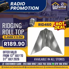Laduma Hardware specials catalogue – valid from 13/07/2026 | Page: 2 | Products: Radio