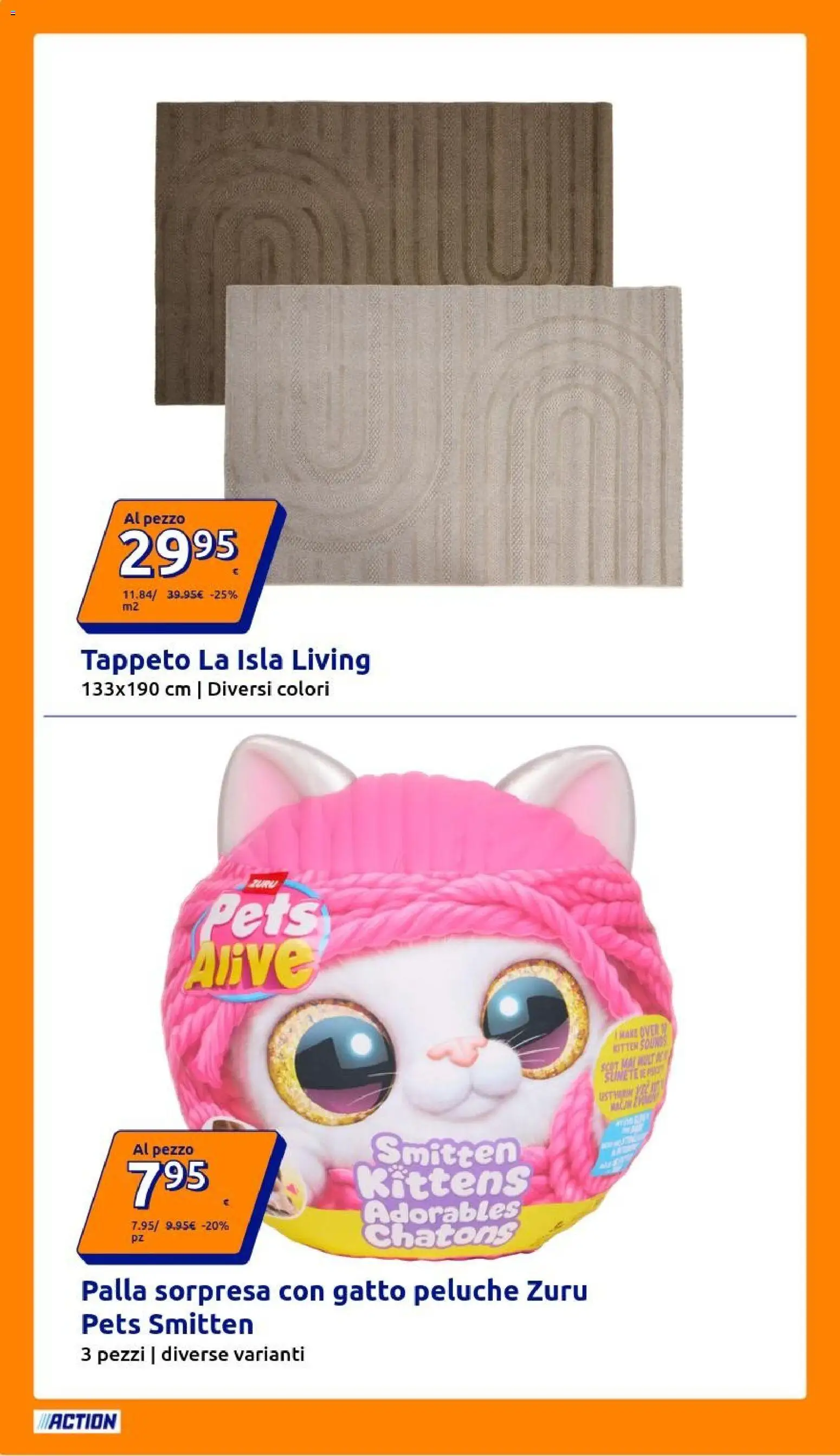 Volantino Action del 28/10/2026 | Pagina: 6 | Prodotti: Peluche, Tappeto