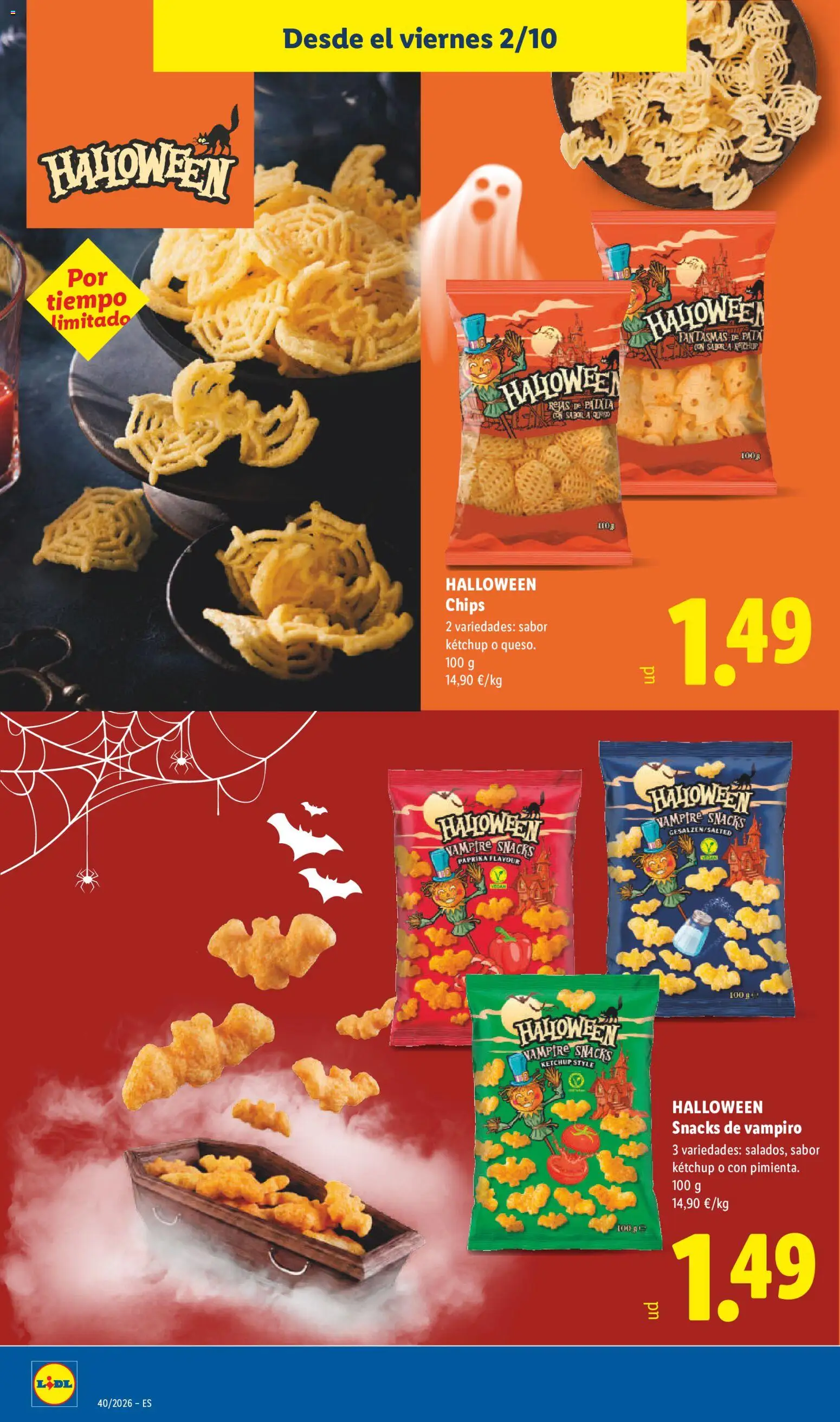 Lidl folleto Halloween │ válido desde el 02/10/2026 | Página: 10 | Productos: Kétchup, Snacks