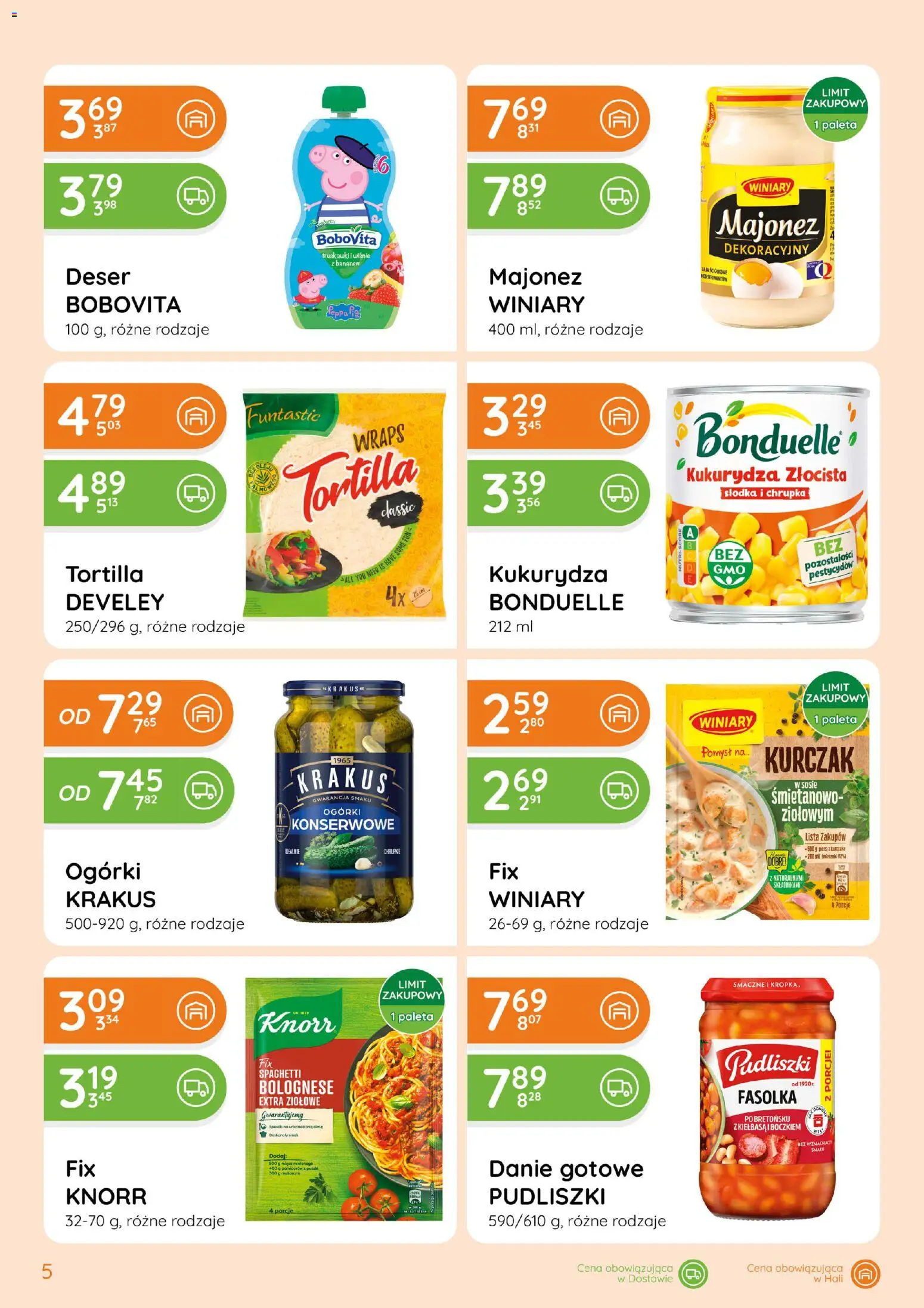 Eurocash gazetka - Ofensywa Spożywcza od 03.09.2026 | Strona: 5 | Produkty: Spaghetti, Piersi, Mięso, Deser